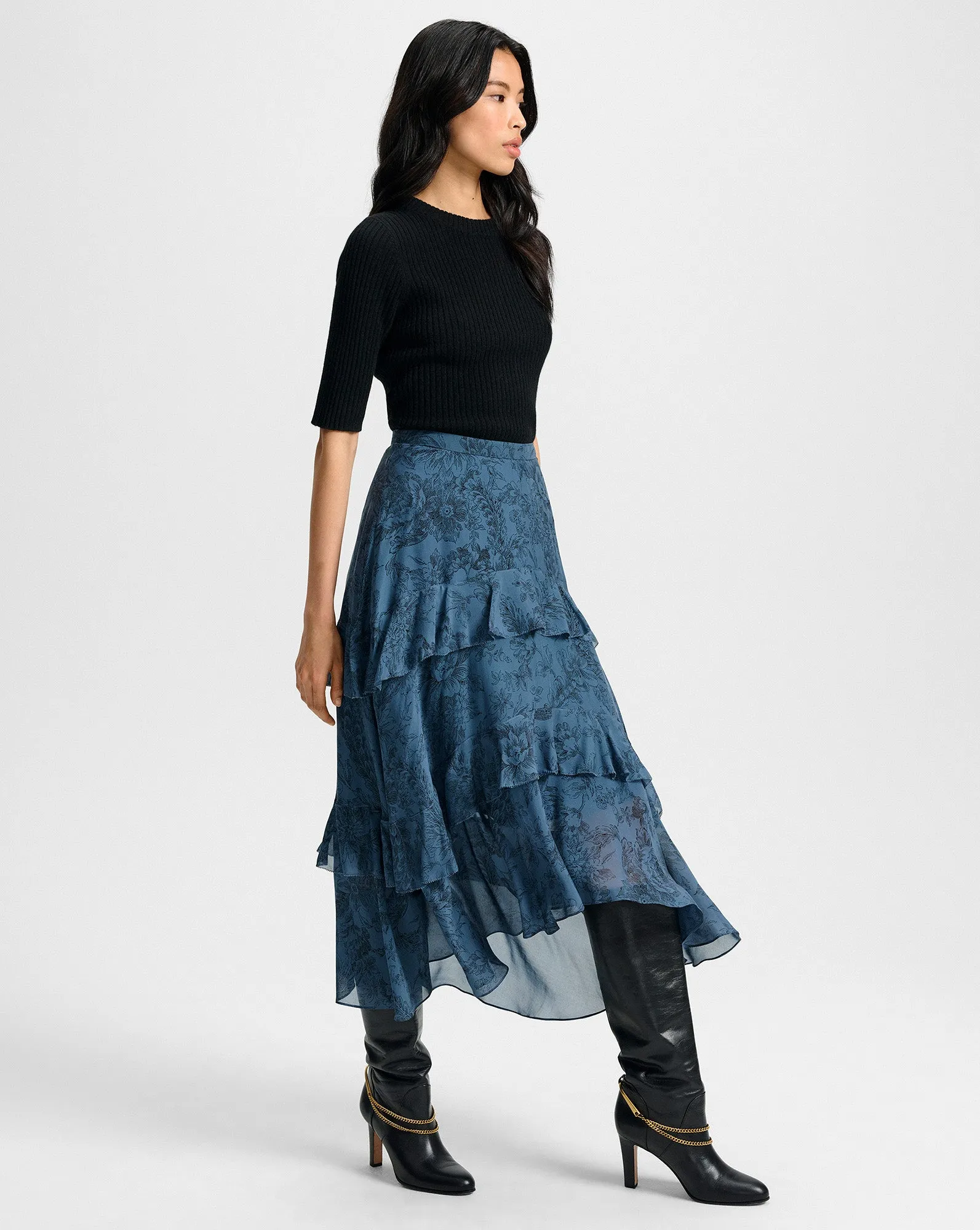 Graeme Silk Midi Skirt sold by Ulla Johnson product image thumbnail 5