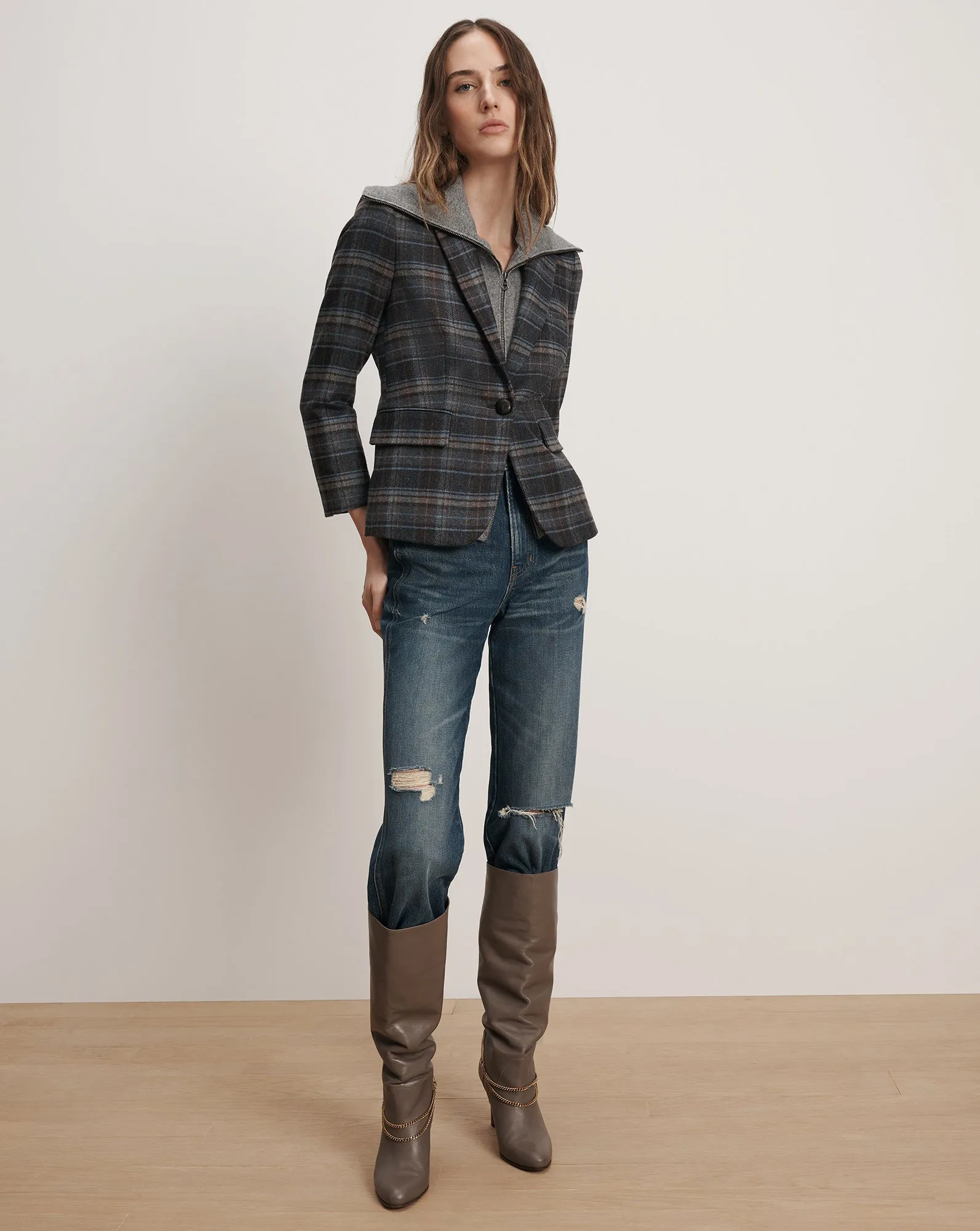 Schoolboy Plaid Dickey Jacket sold by Ulla Johnson product image thumbnail 3
