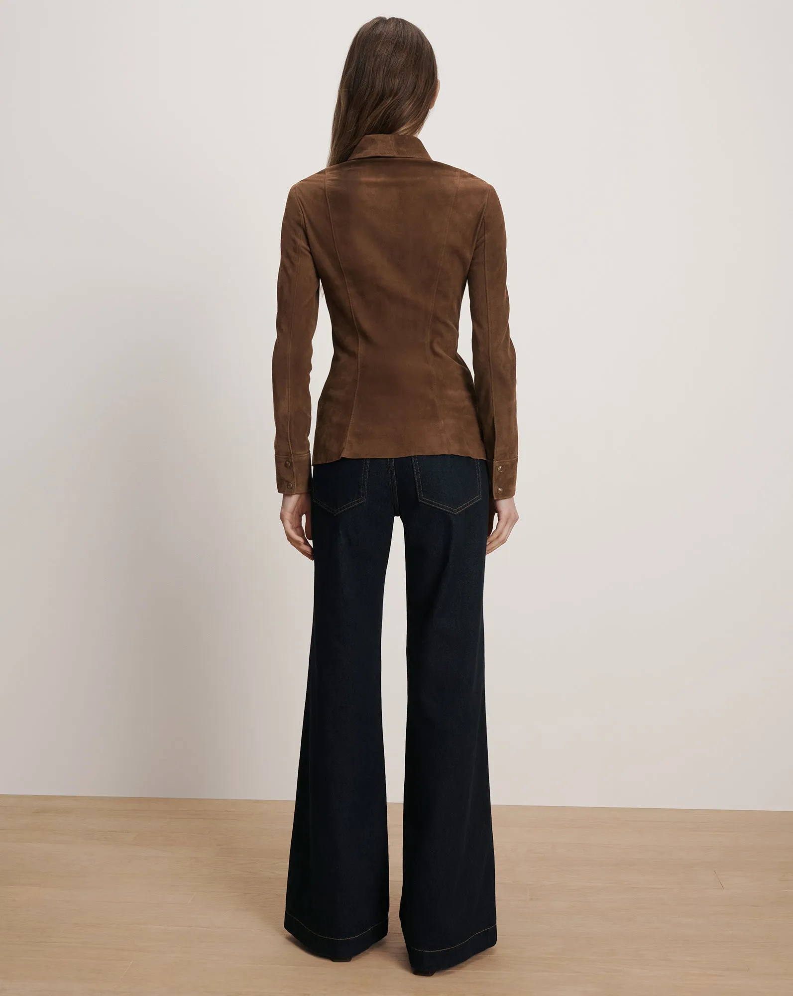 Wittaker Suede Button-Down Shirt sold by Ulla Johnson product image thumbnail 5