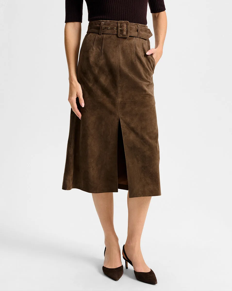 Alexie Suede Midi Skirt sold by Ulla Johnson product image thumbnail 2