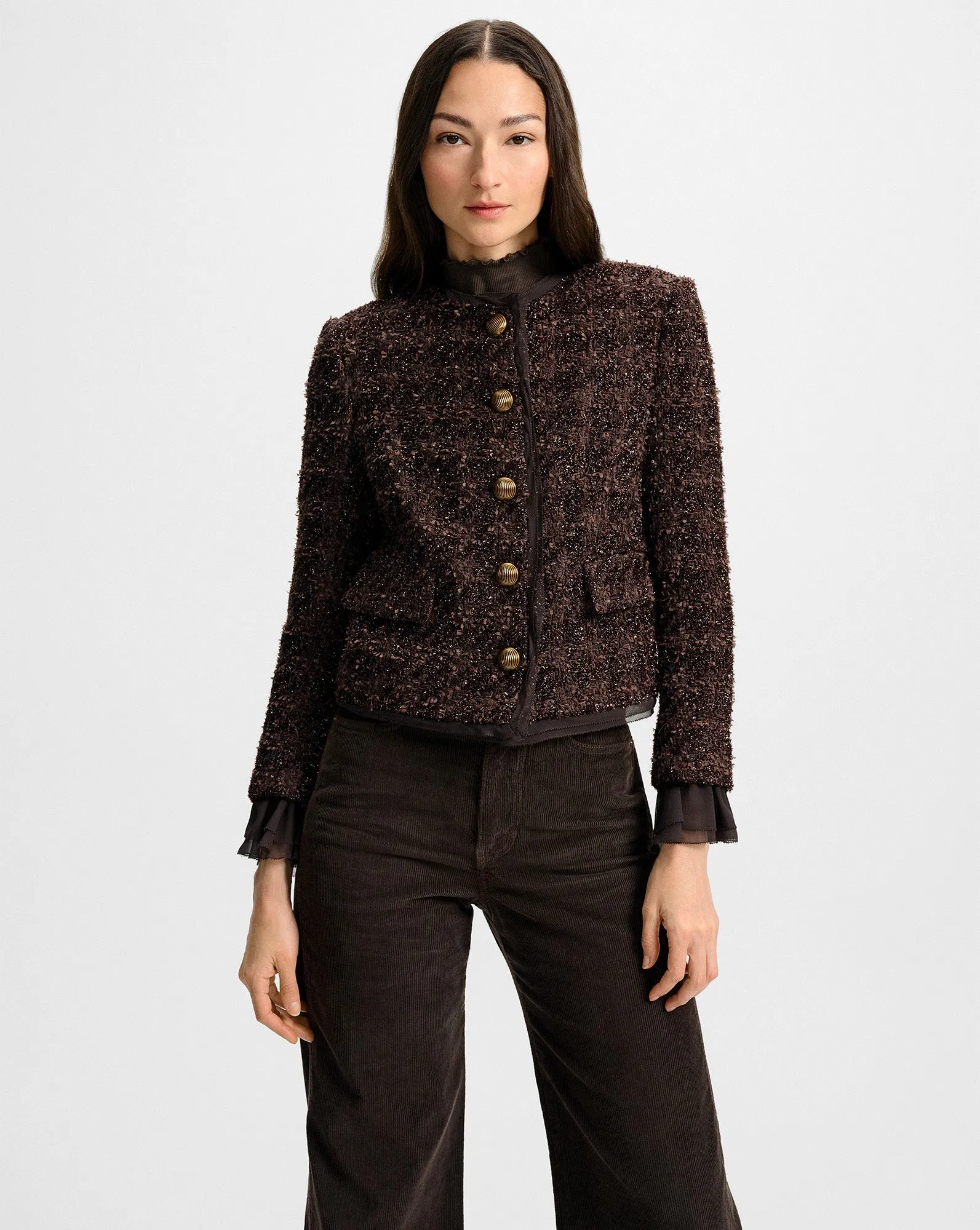 Audrina Metallic Tweed Jacket sold by Ulla Johnson