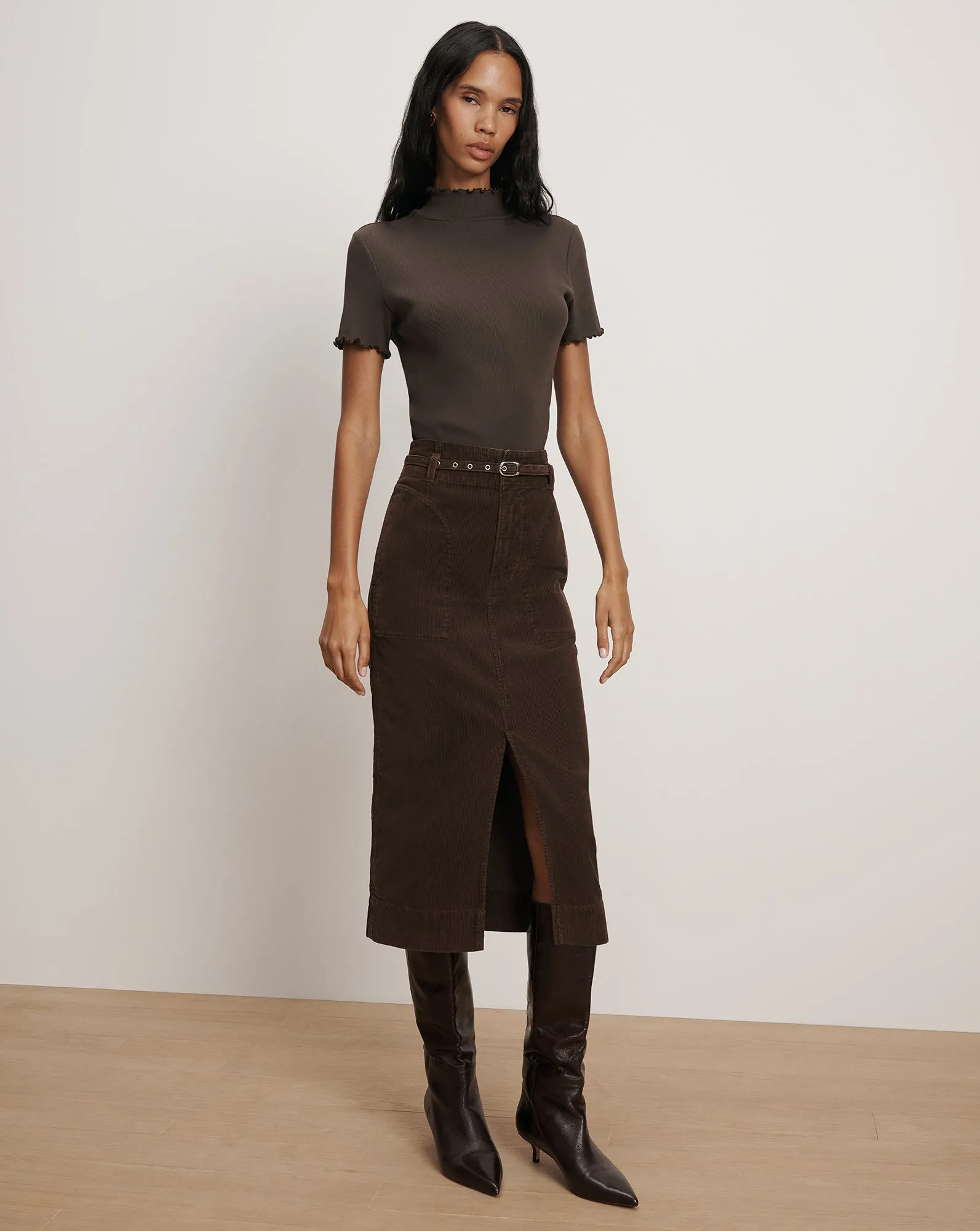 Pavana Corduroy Midi Skirt sold by Ulla Johnson