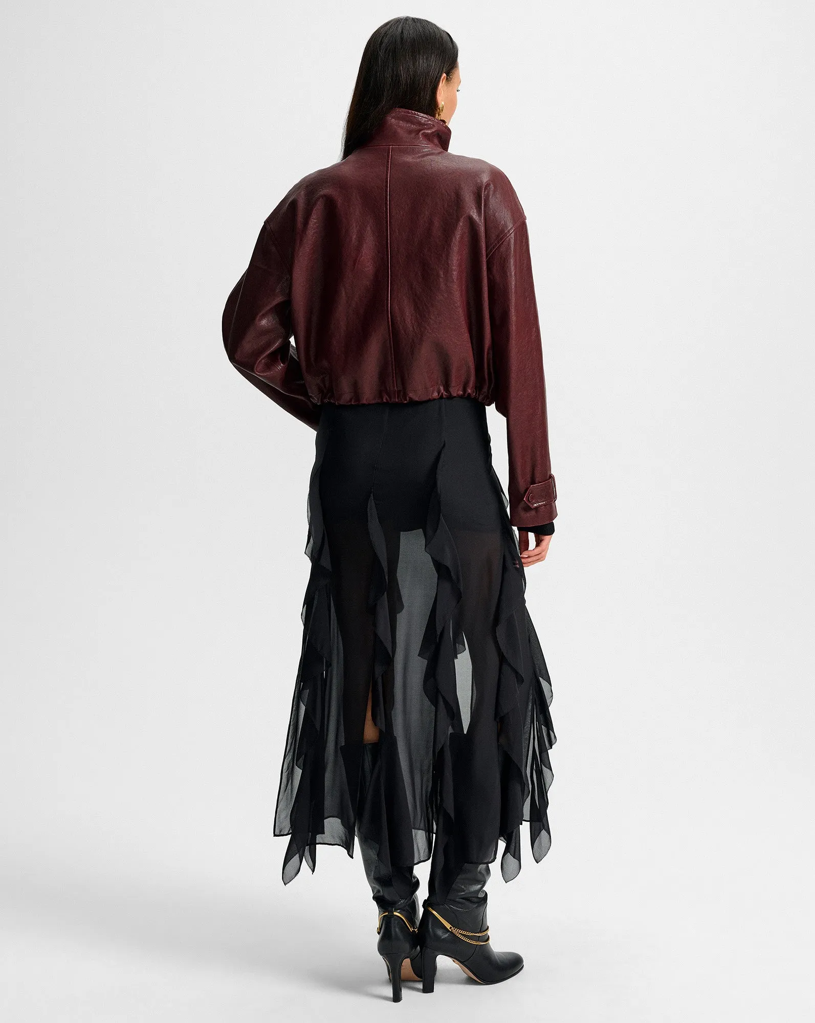 Bateman Cropped Leather Jacket sold by Ulla Johnson product image thumbnail 4