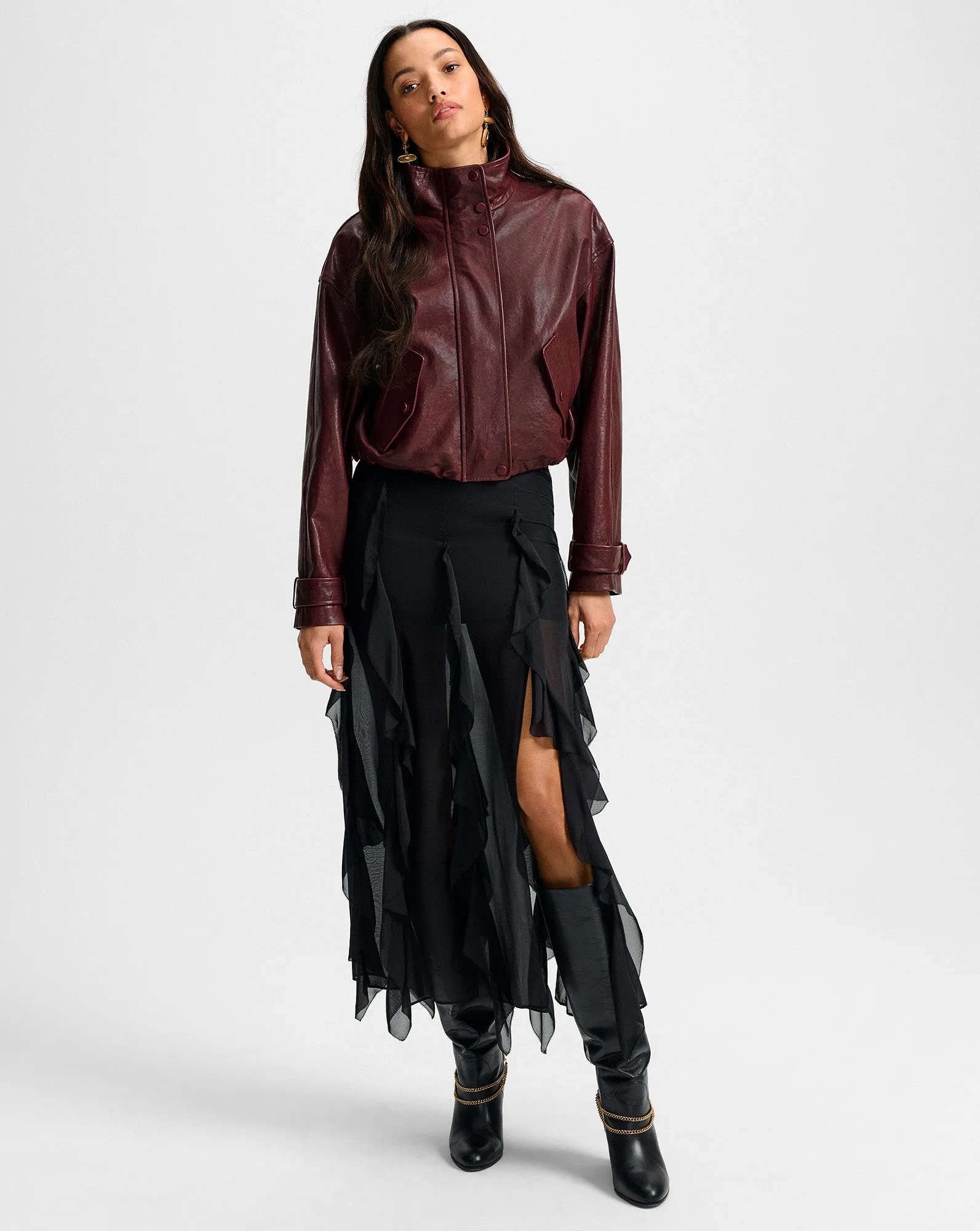 Bateman Cropped Leather Jacket sold by Ulla Johnson product image thumbnail 2