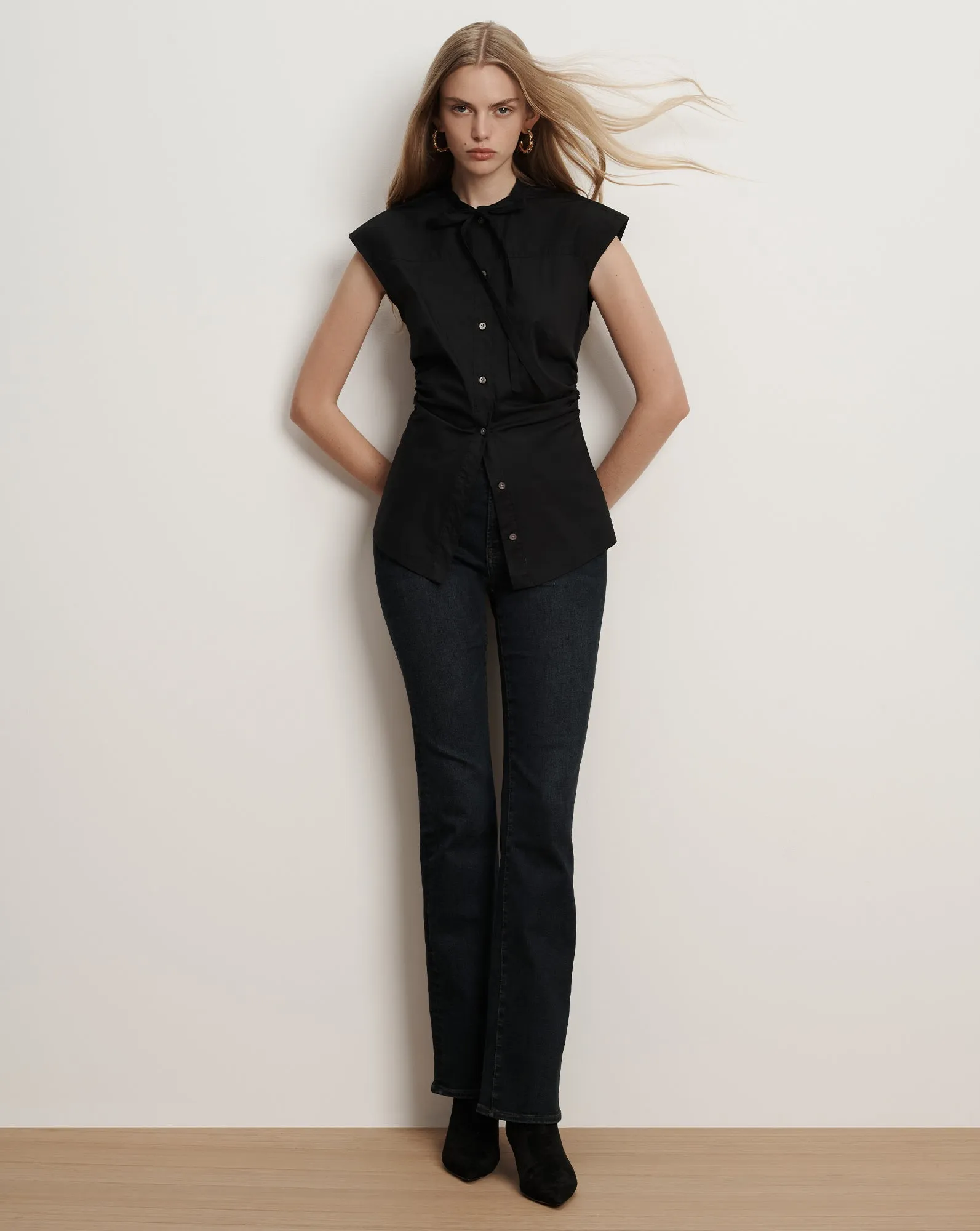 Joon Tie-Neck Button-Down Blouse sold by Ulla Johnson product image thumbnail 2