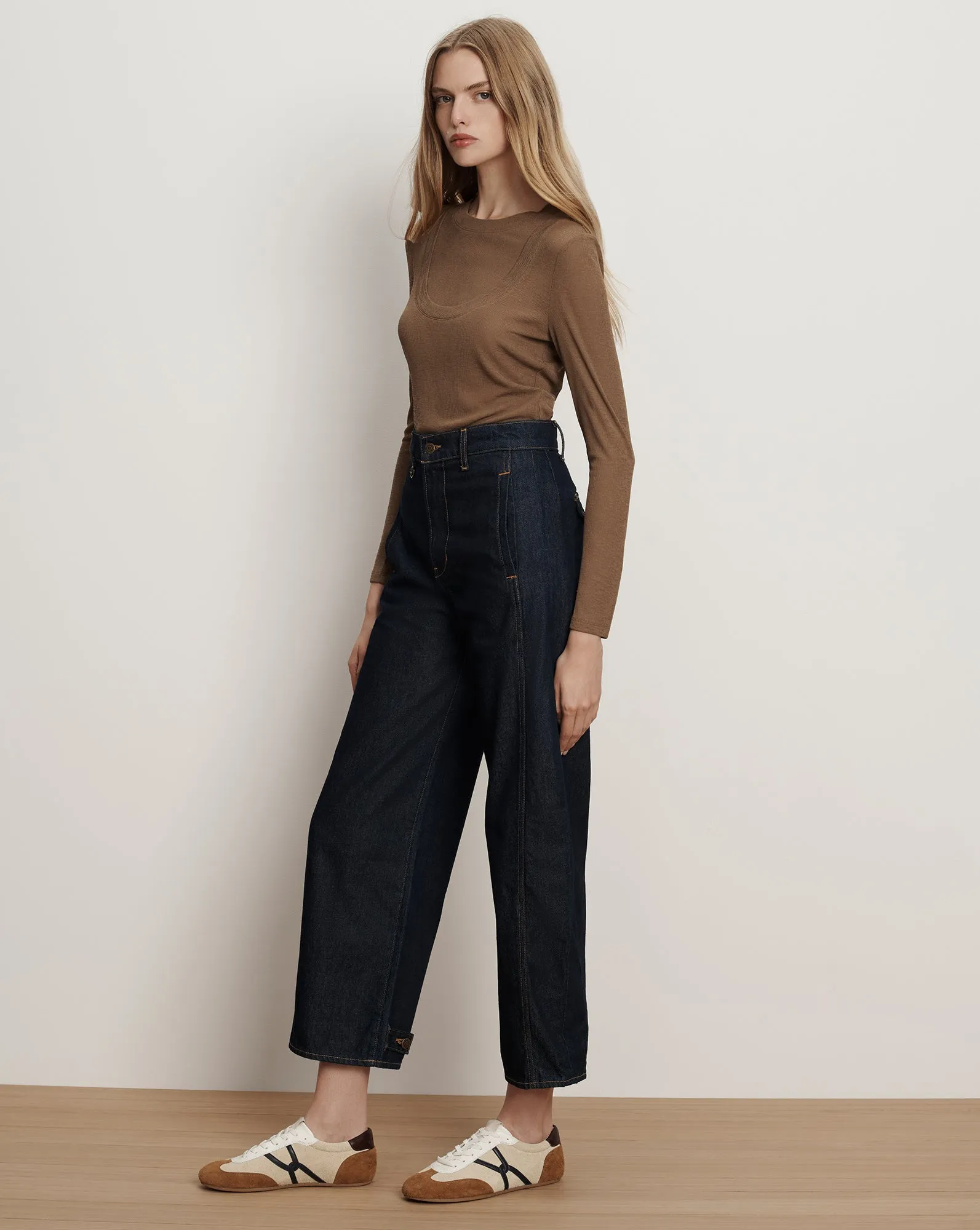 Ryder Adjustable Button Hem Barrel Jean sold by Ulla Johnson product image thumbnail 3