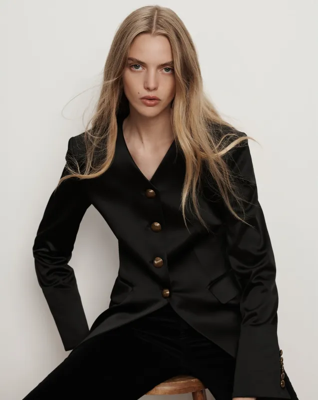 Cynthia Satin Tailored Jacket sold by Ulla Johnson
