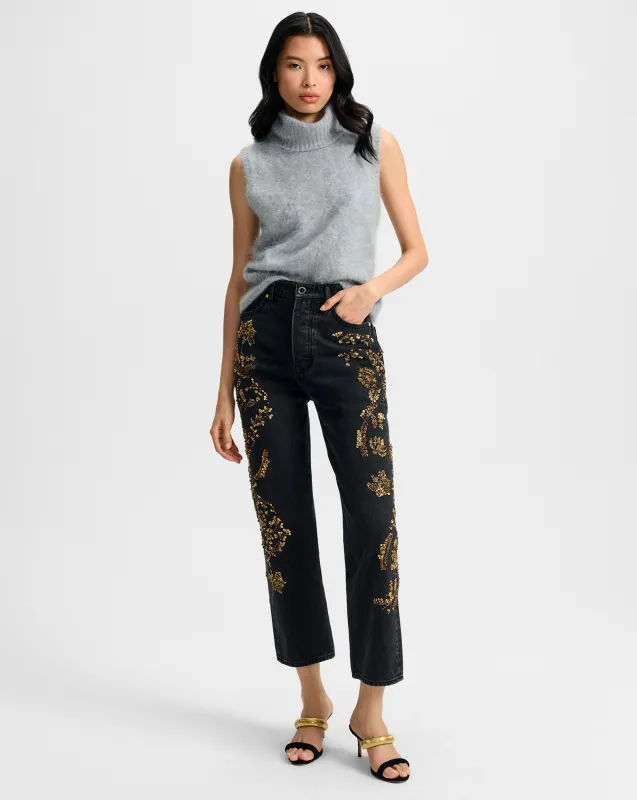 Daniela Embellished Straight-Leg Jean sold by Ulla Johnson