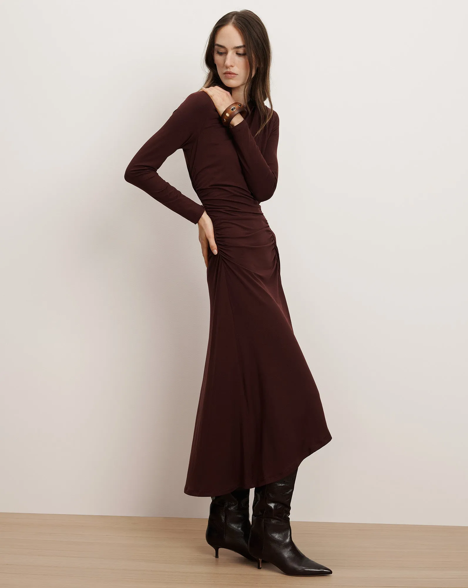Theodora Ruched Midi Dress sold by Ulla Johnson product image thumbnail 2