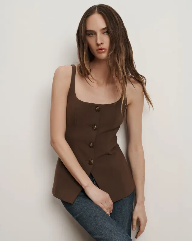 Liana Button-Up Vest sold by Ulla Johnson