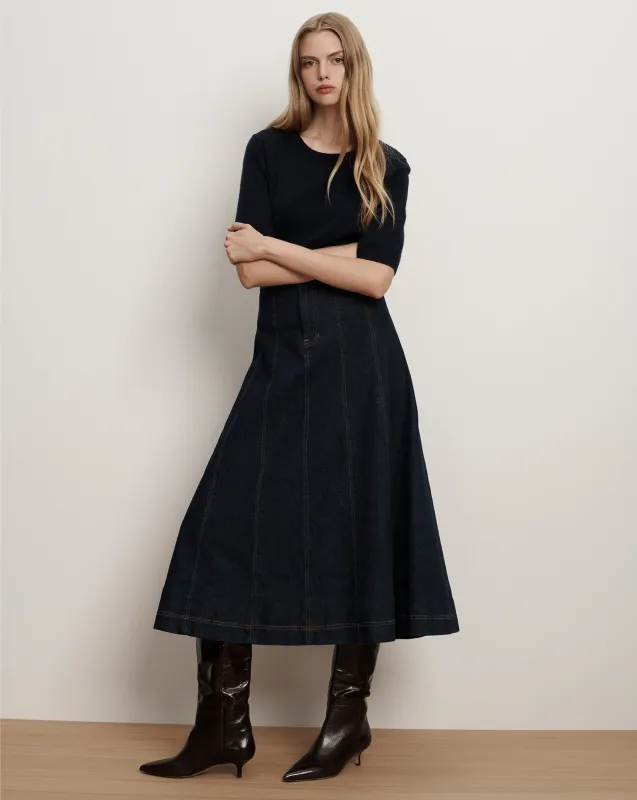 Alix Denim Midi Skirt sold by Ulla Johnson