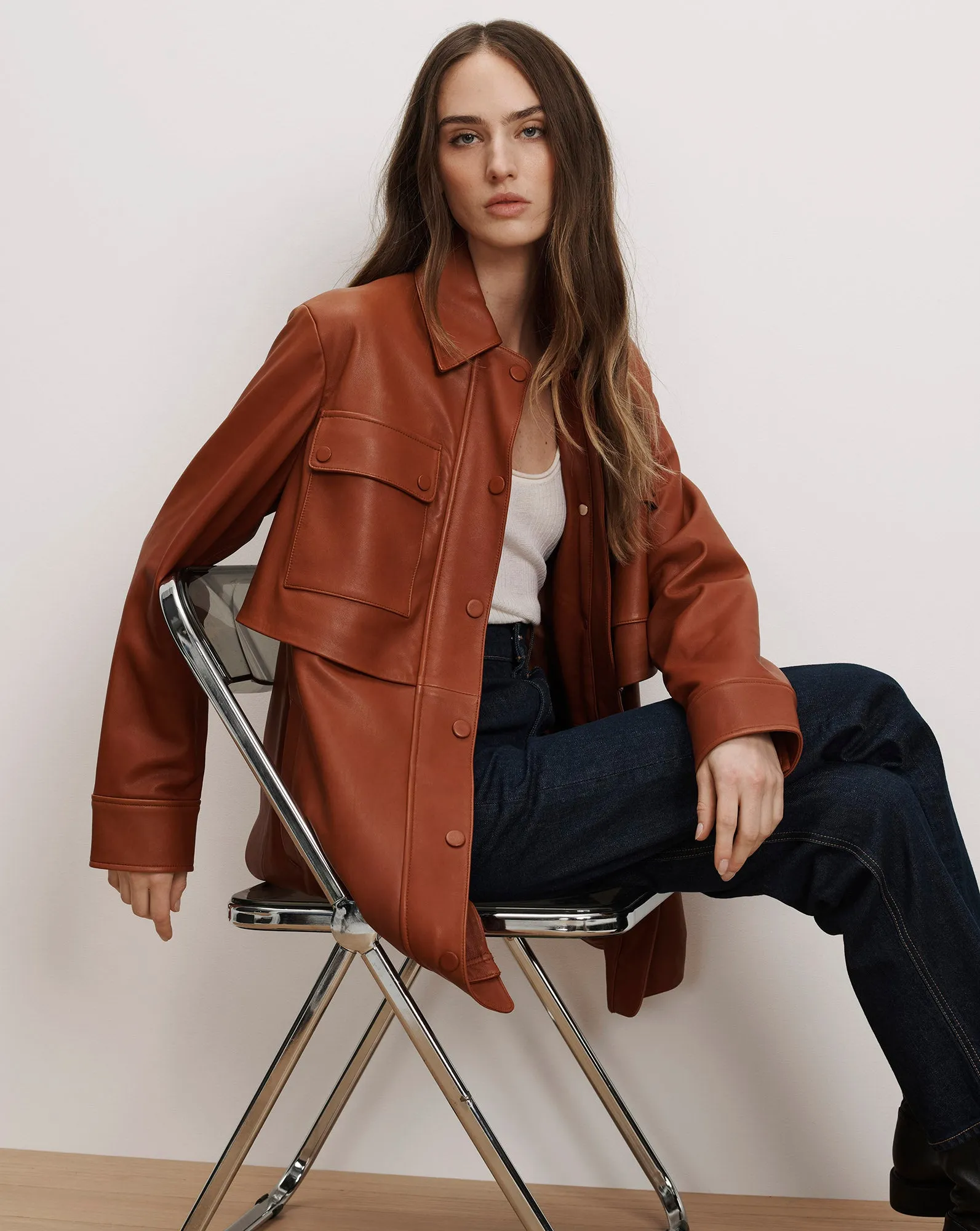 Liora Leather Utility Dickey Coat sold by Ulla Johnson product image thumbnail 2