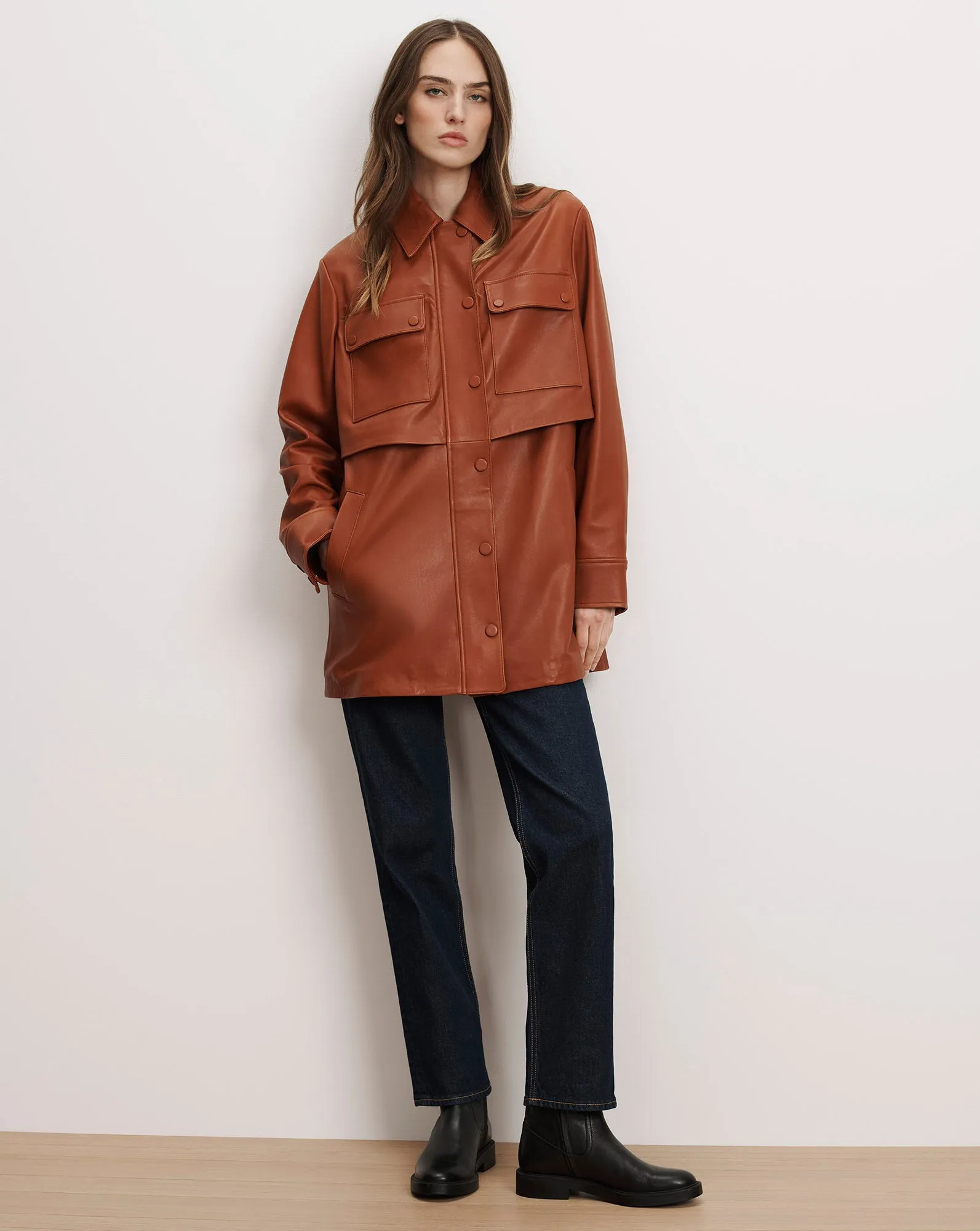 Liora Leather Utility Dickey Coat sold by Ulla Johnson product image thumbnail 3