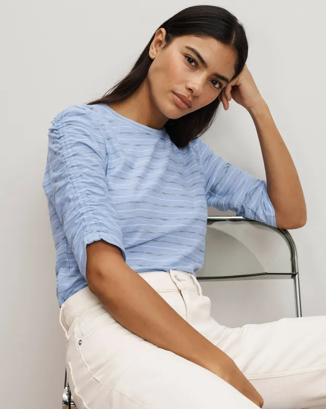 Waldorf Ruched-Sleeve T-Shirt sold by Ulla Johnson
