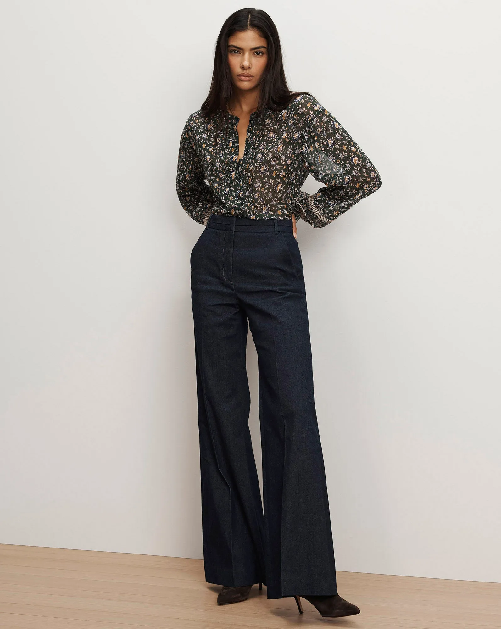 Crue Wide-Leg Denim Pant sold by Ulla Johnson