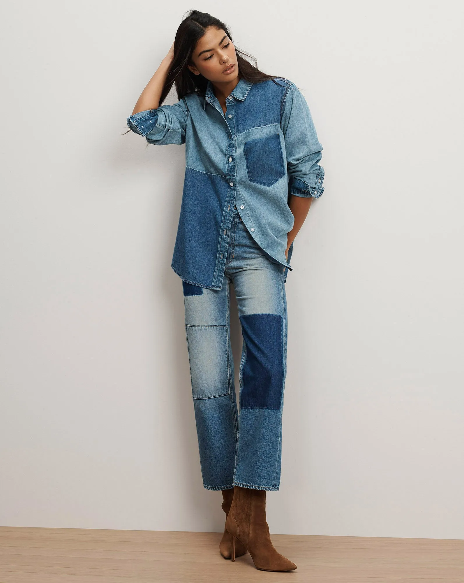 Dalma Denim Button-Down Shirt sold by Ulla Johnson product image thumbnail 2