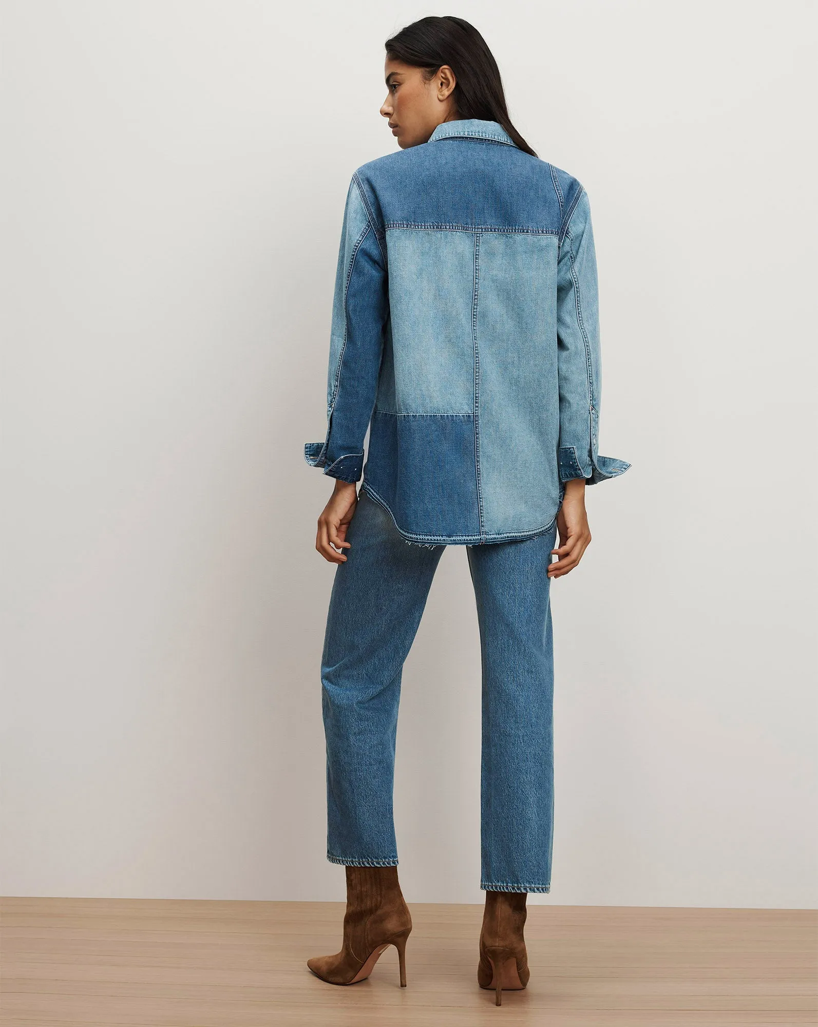Dalma Denim Button-Down Shirt sold by Ulla Johnson product image thumbnail 4