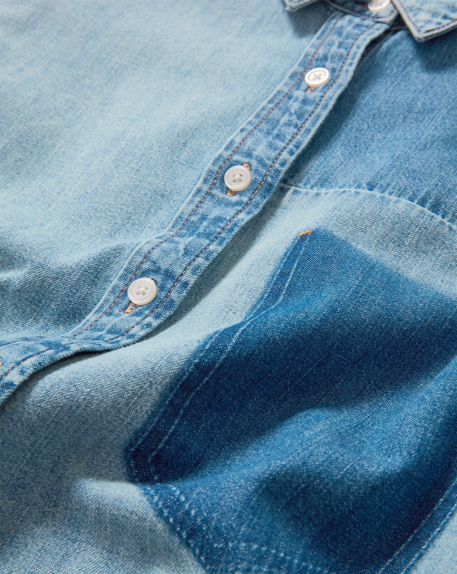 Dalma Denim Button-Down Shirt sold by Ulla Johnson product image thumbnail 3