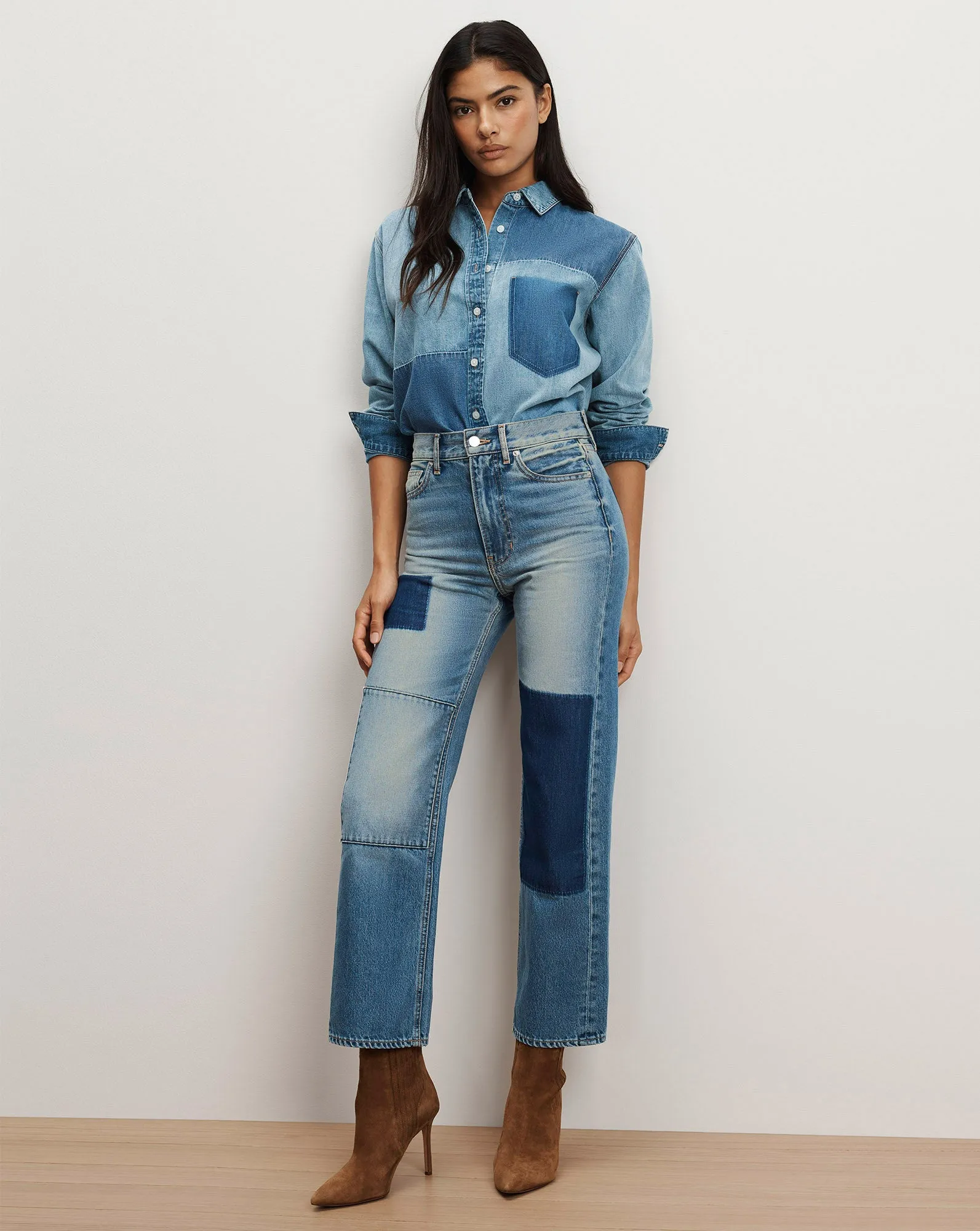 Dylan Patchwork Straight-Leg Jean sold by Ulla Johnson product image thumbnail 3