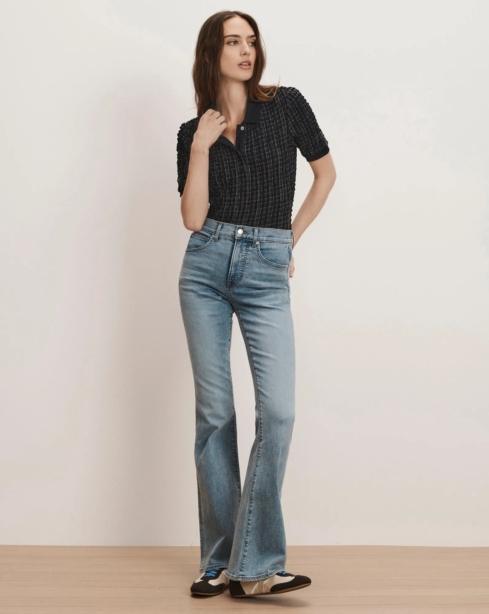 Benedetta Plaid Polo Shirt sold by Ulla Johnson product image thumbnail 2