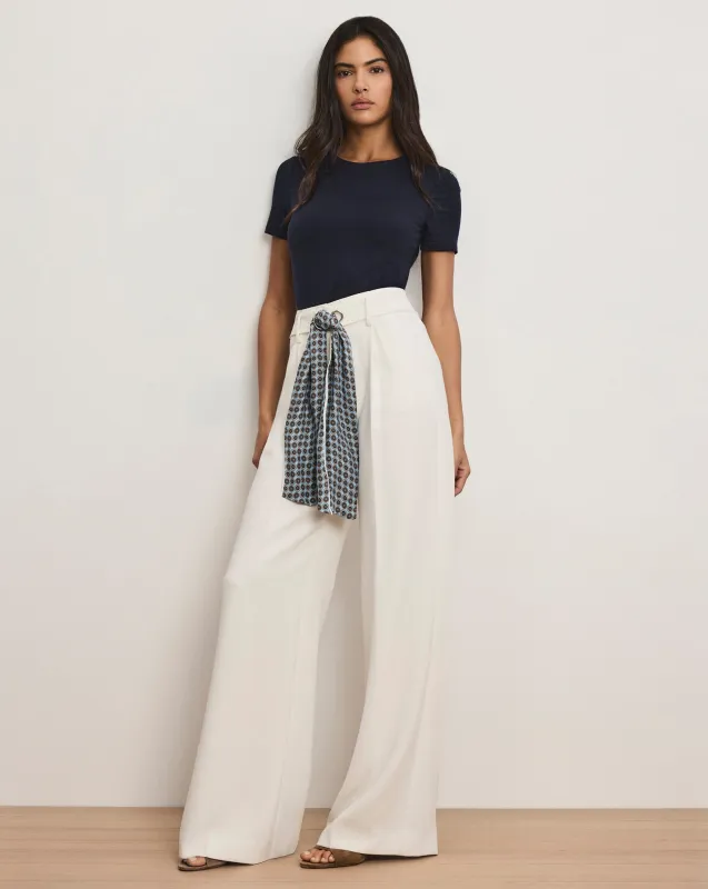 Tai Belted Wide-Leg Pant made by Veronica Beard