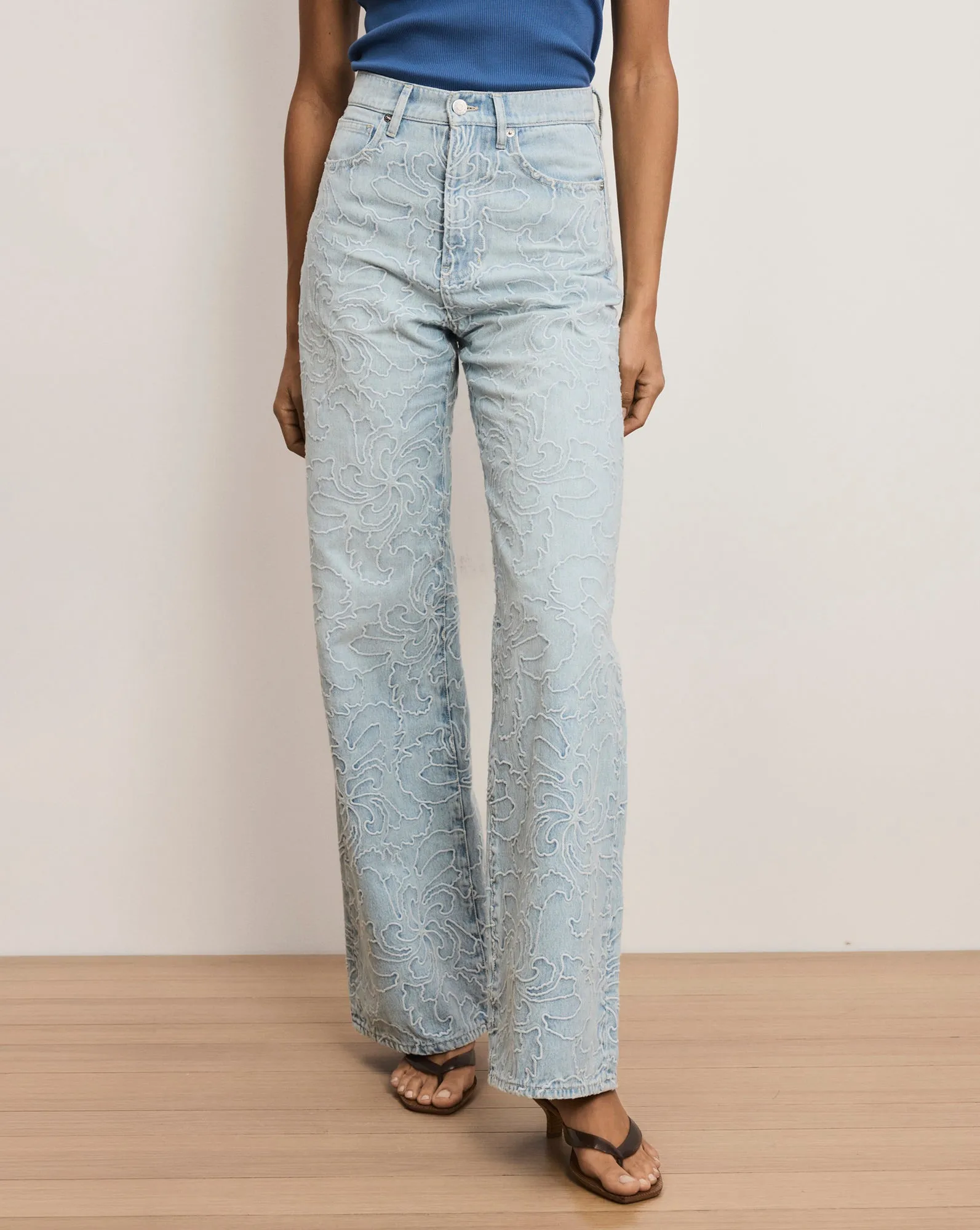 Taylor Embroidered Wide-Leg Jean sold by Ulla Johnson product image thumbnail 2