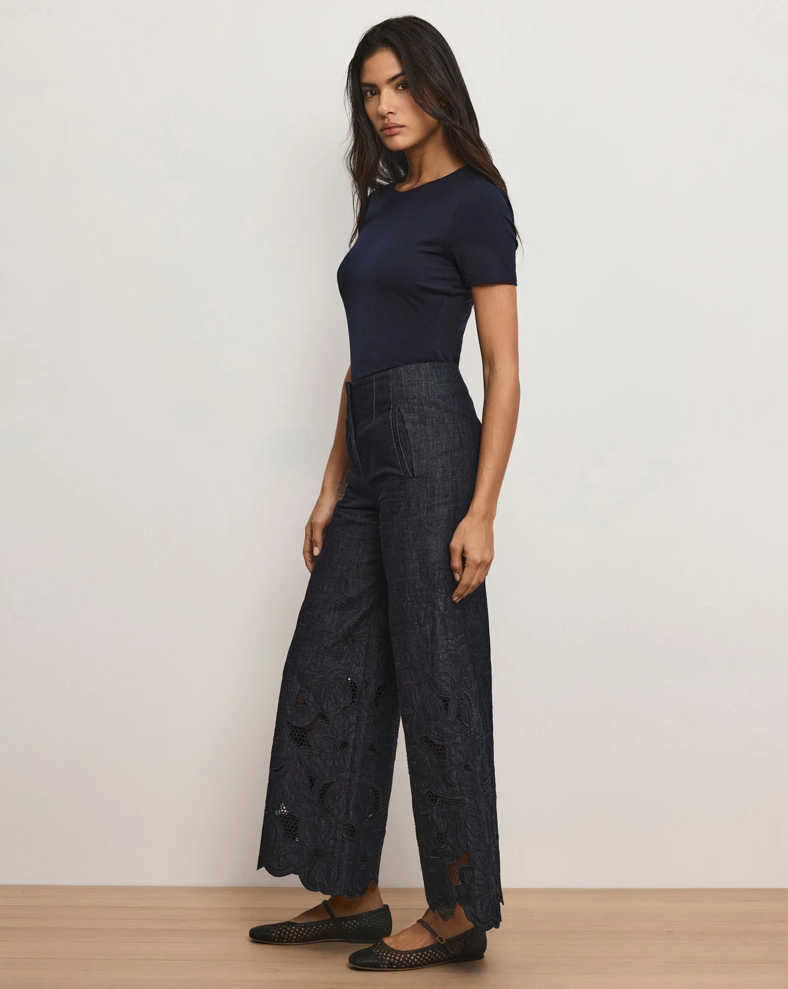 Osborne Wide-Leg Eyelet Pant sold by Ulla Johnson product image thumbnail 3