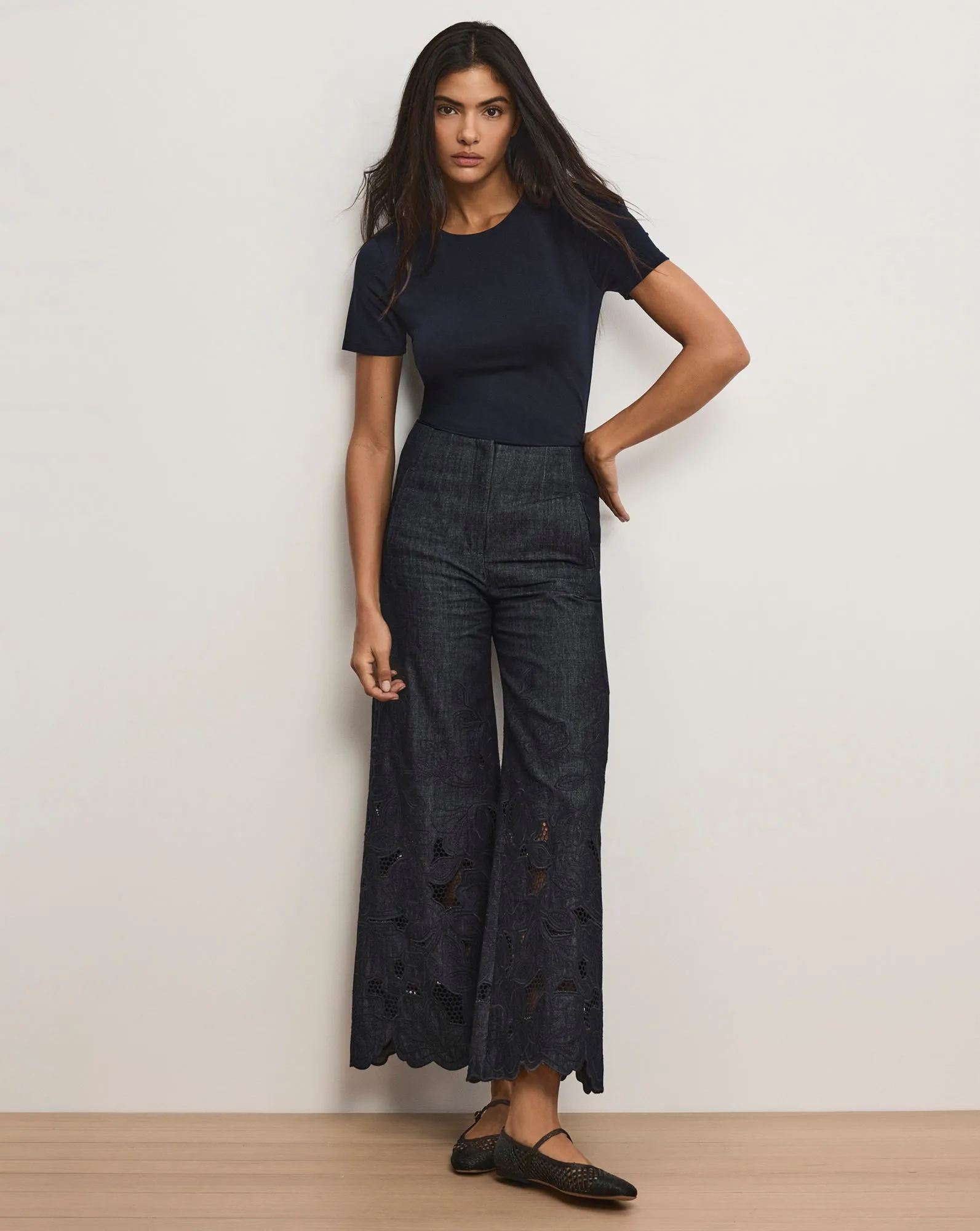Osborne Wide-Leg Eyelet Pant sold by Ulla Johnson product image thumbnail 4