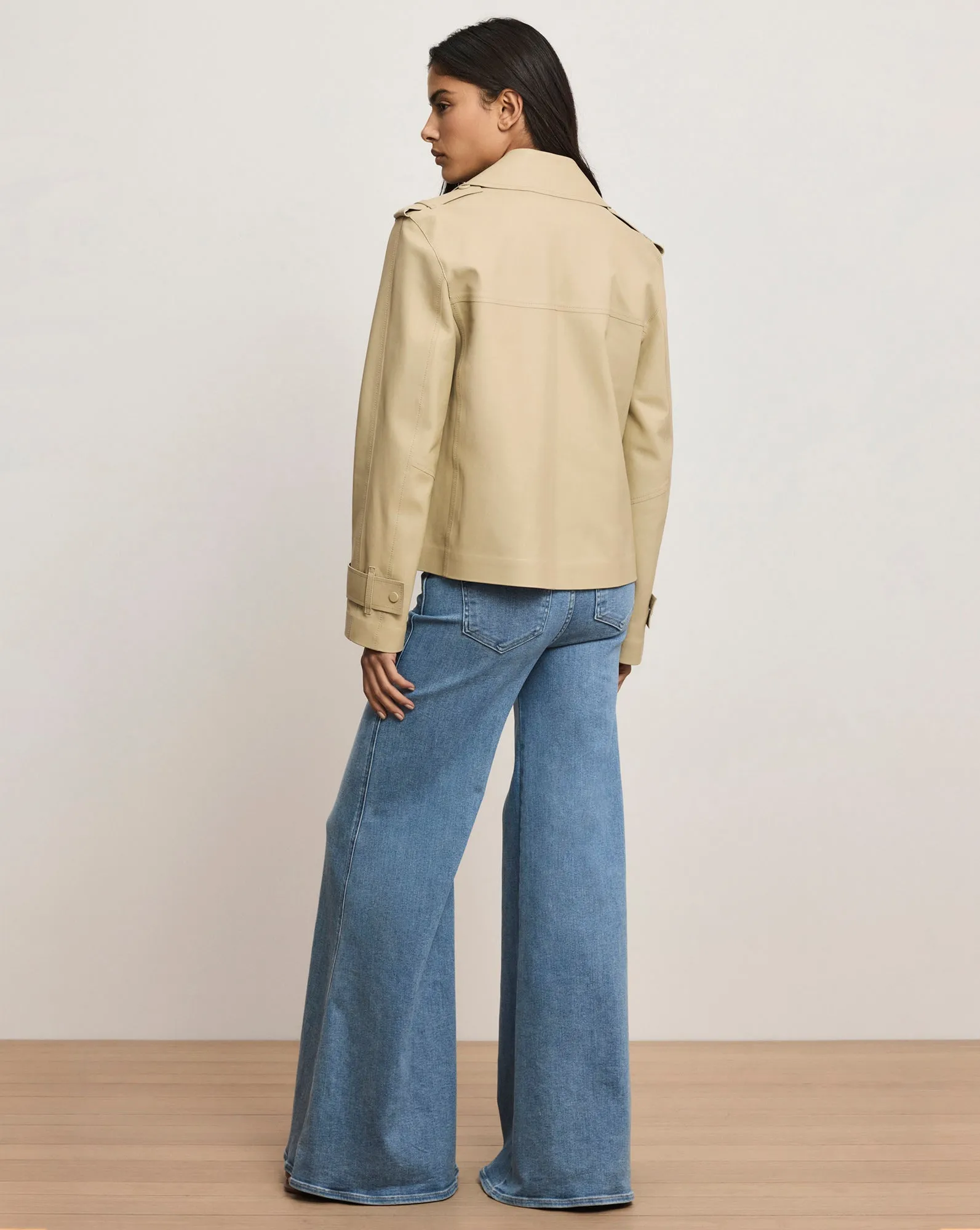 Heathcliff Cropped Leather Trench Coat sold by Ulla Johnson product image thumbnail 4