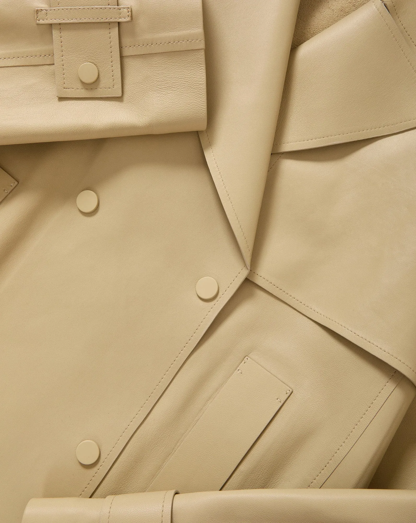 Heathcliff Cropped Leather Trench Coat sold by Ulla Johnson product image thumbnail 3