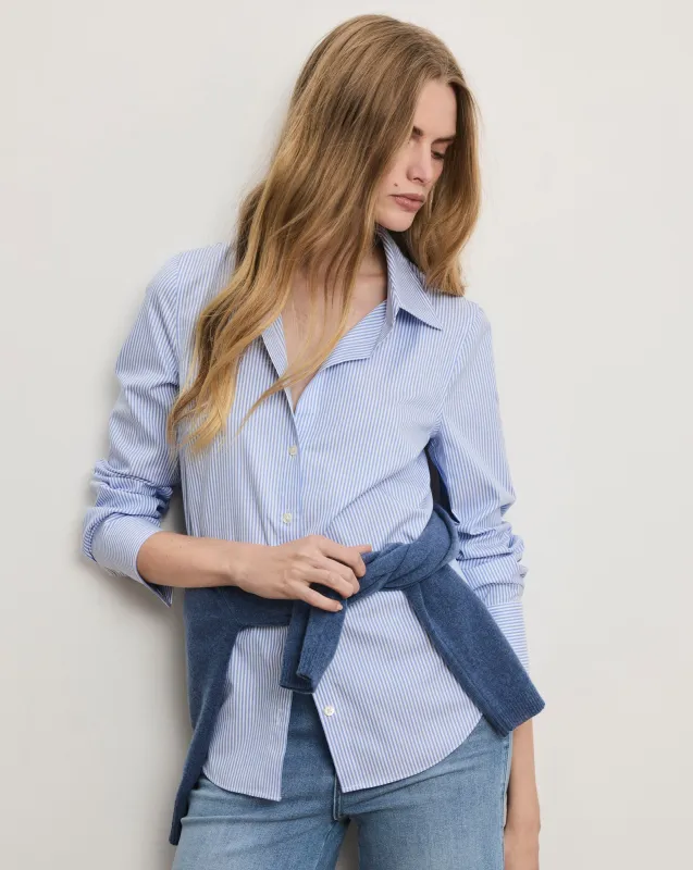 Amelia Striped Button-Down Shirt sold by Ulla Johnson