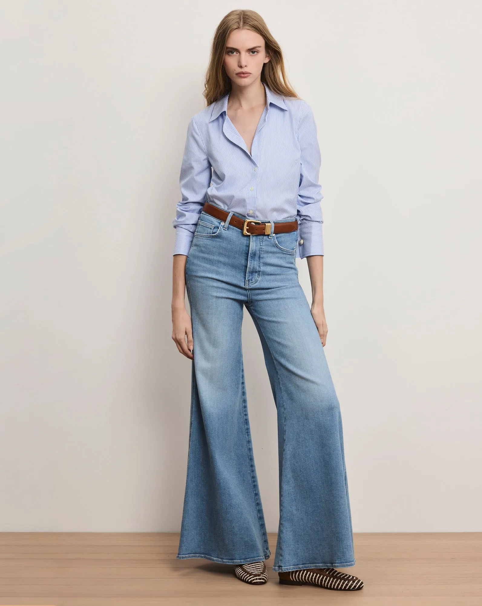 Amelia Striped Button-Down Shirt sold by Ulla Johnson product image thumbnail 2