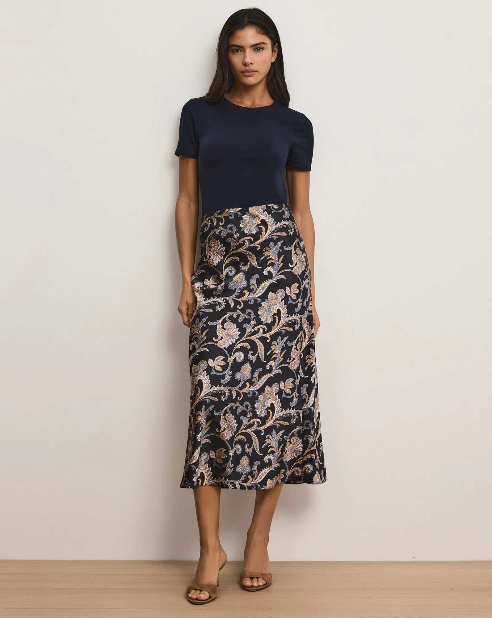 Clover Paisley Midi Skirt sold by Ulla Johnson