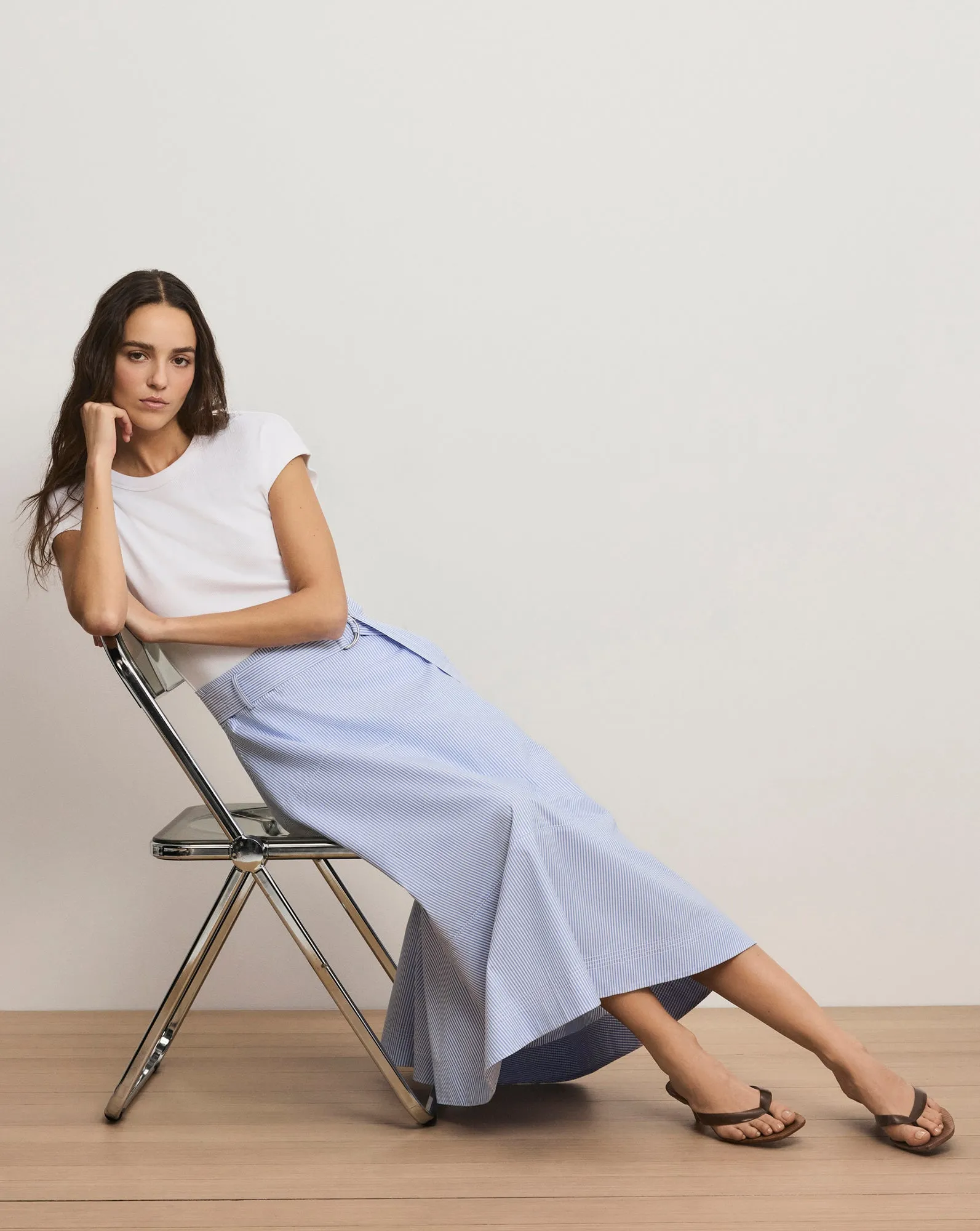 Belmar Mixed-Media Midi Dress sold by Ulla Johnson