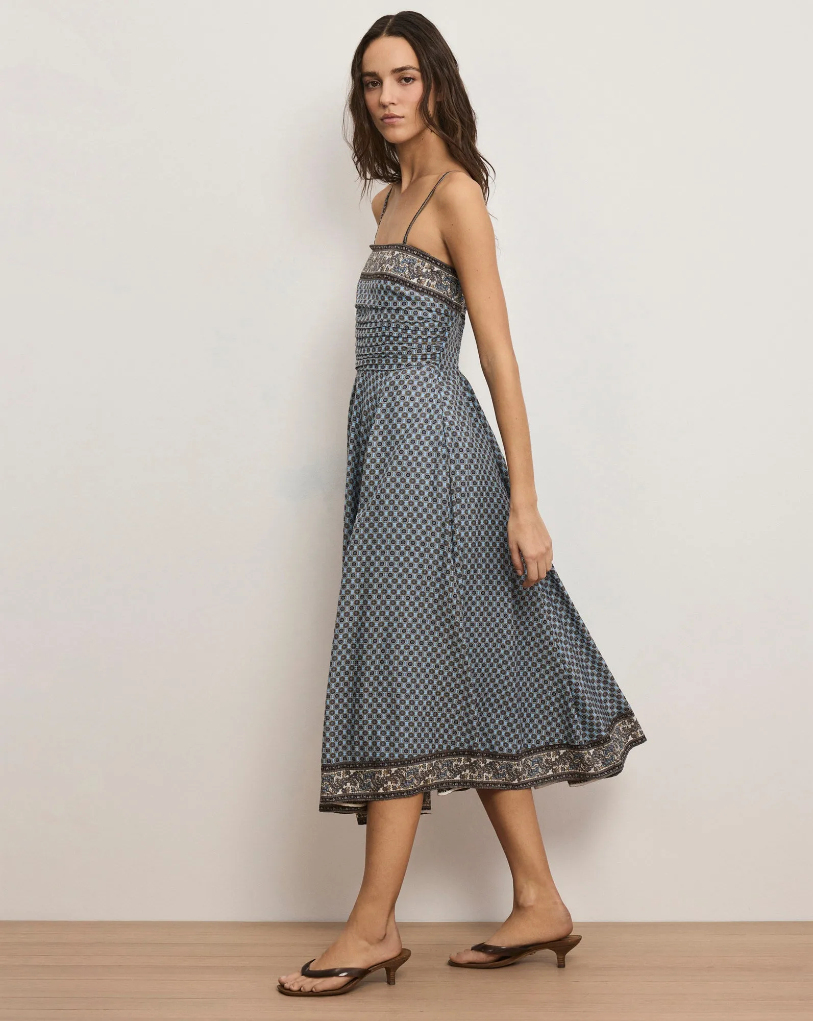 Lana Scarf-Print Midi Dress sold by Ulla Johnson product image thumbnail 3