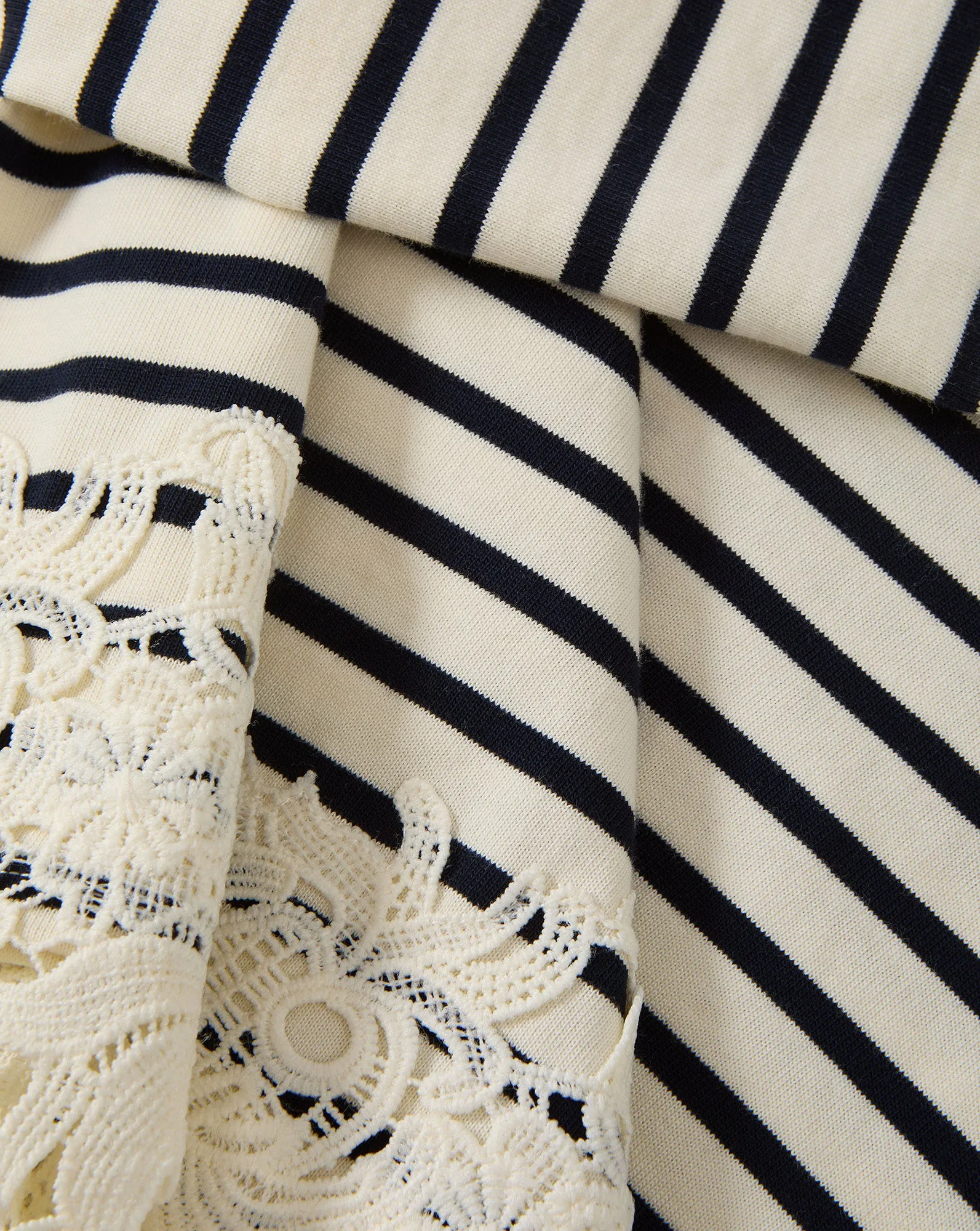 Hovey Striped Lace T-Shirt sold by Ulla Johnson product image thumbnail 3