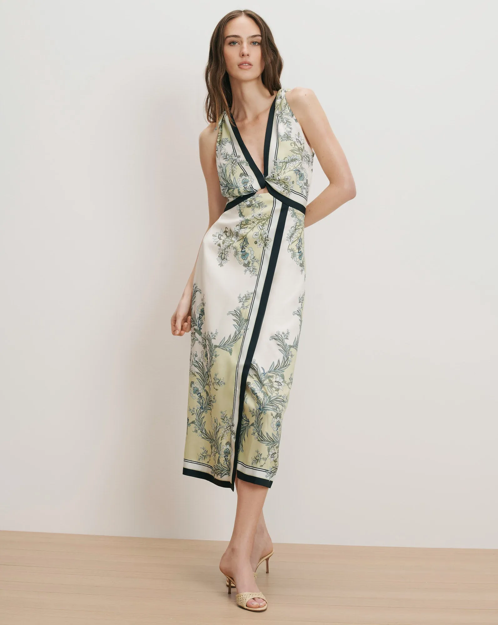 Kaliza Scarf-Print Midi Dress sold by Ulla Johnson