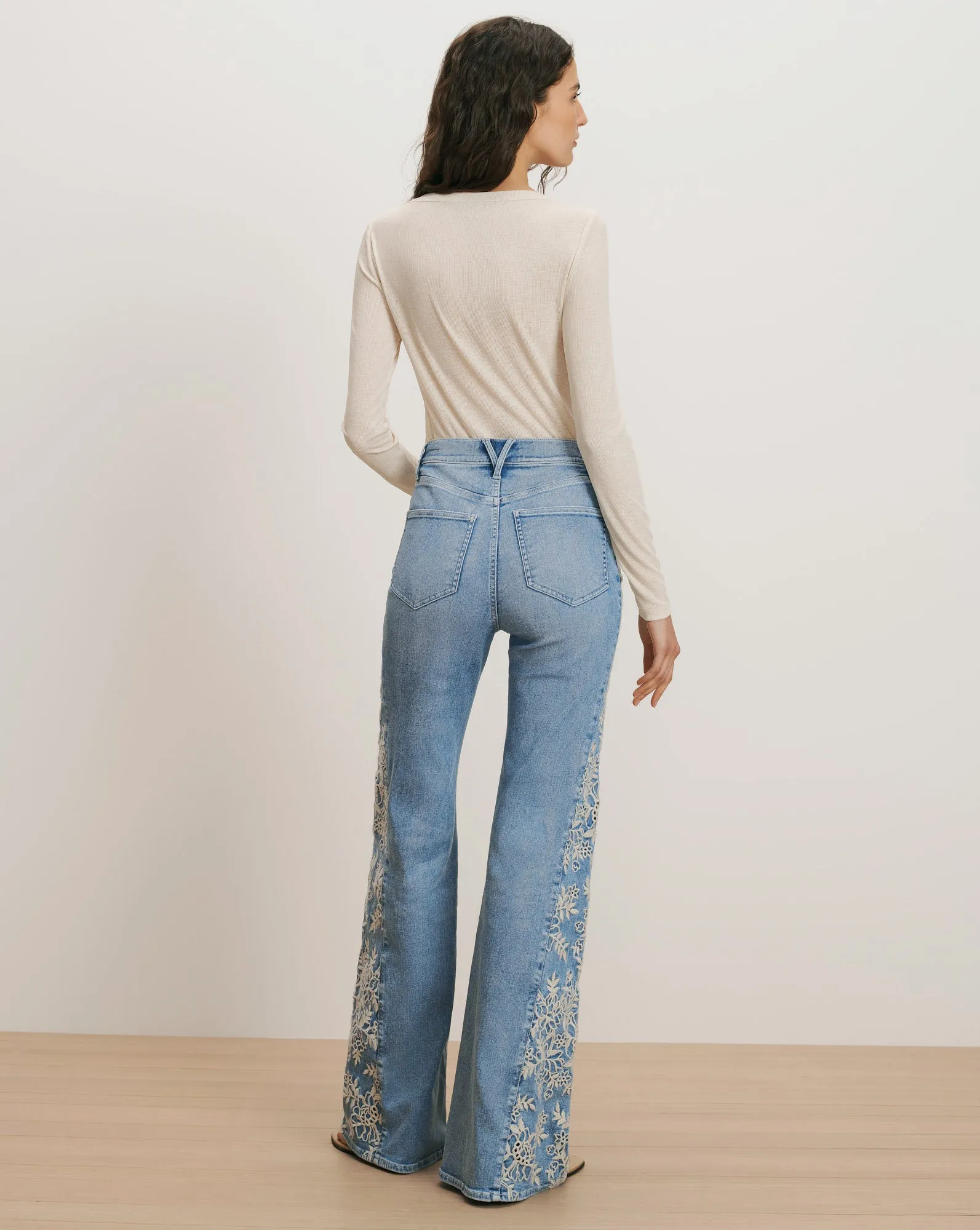 Joplin Embroidered Flare Jean sold by Ulla Johnson product image thumbnail 5