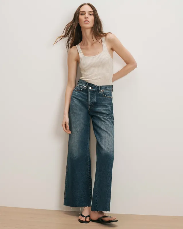 Taylor Crossover-Waistband Wide-Leg Jean sold by Ulla Johnson