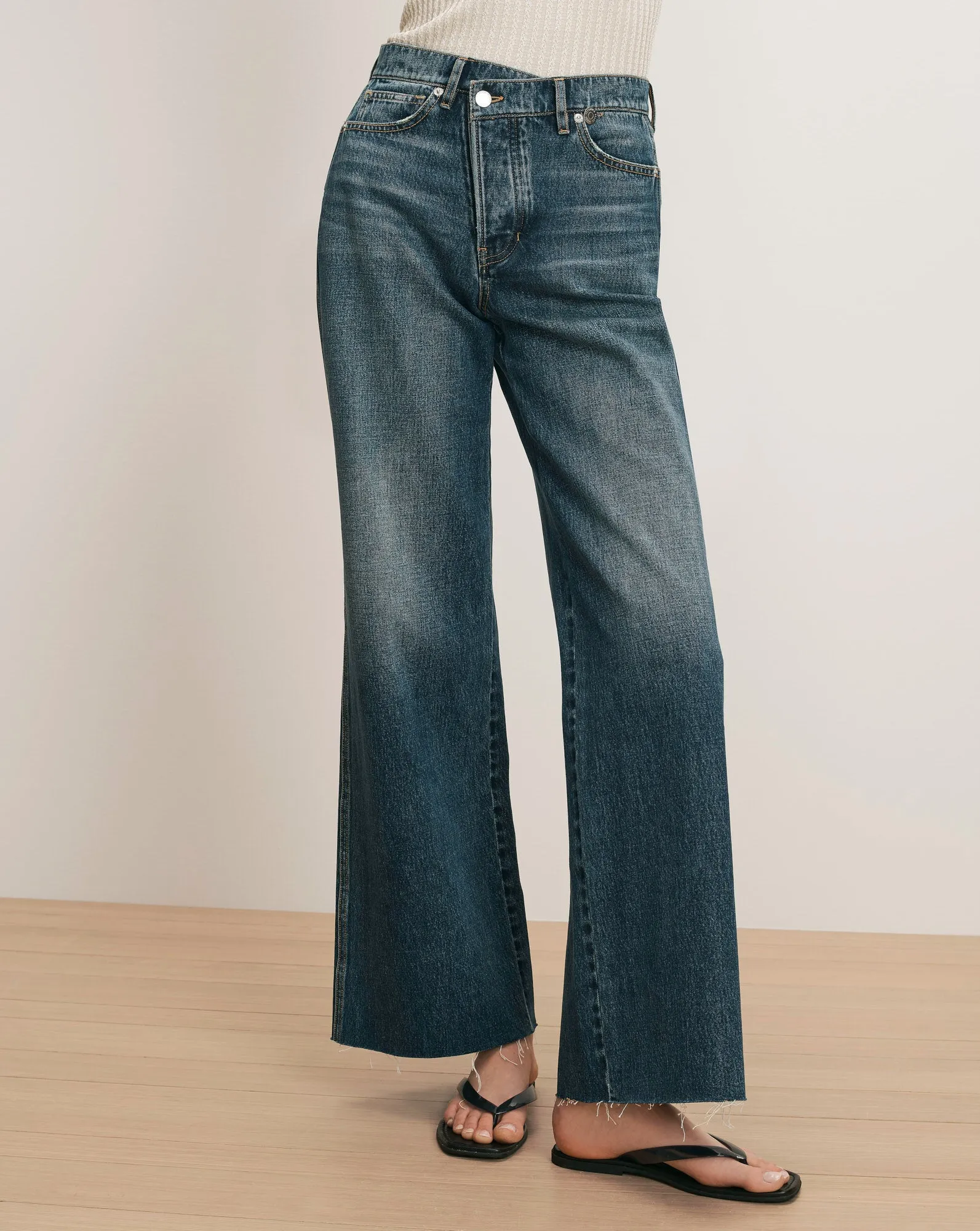 Taylor Crossover-Waistband Wide-Leg Jean sold by Ulla Johnson product image thumbnail 2