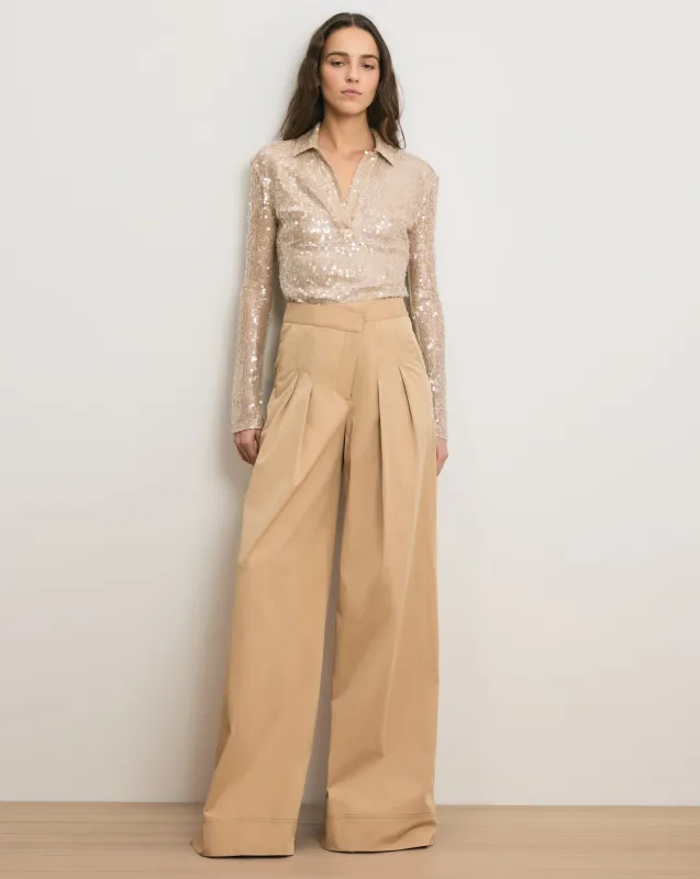 Heron Crossover Waistband Pant made by Veronica Beard