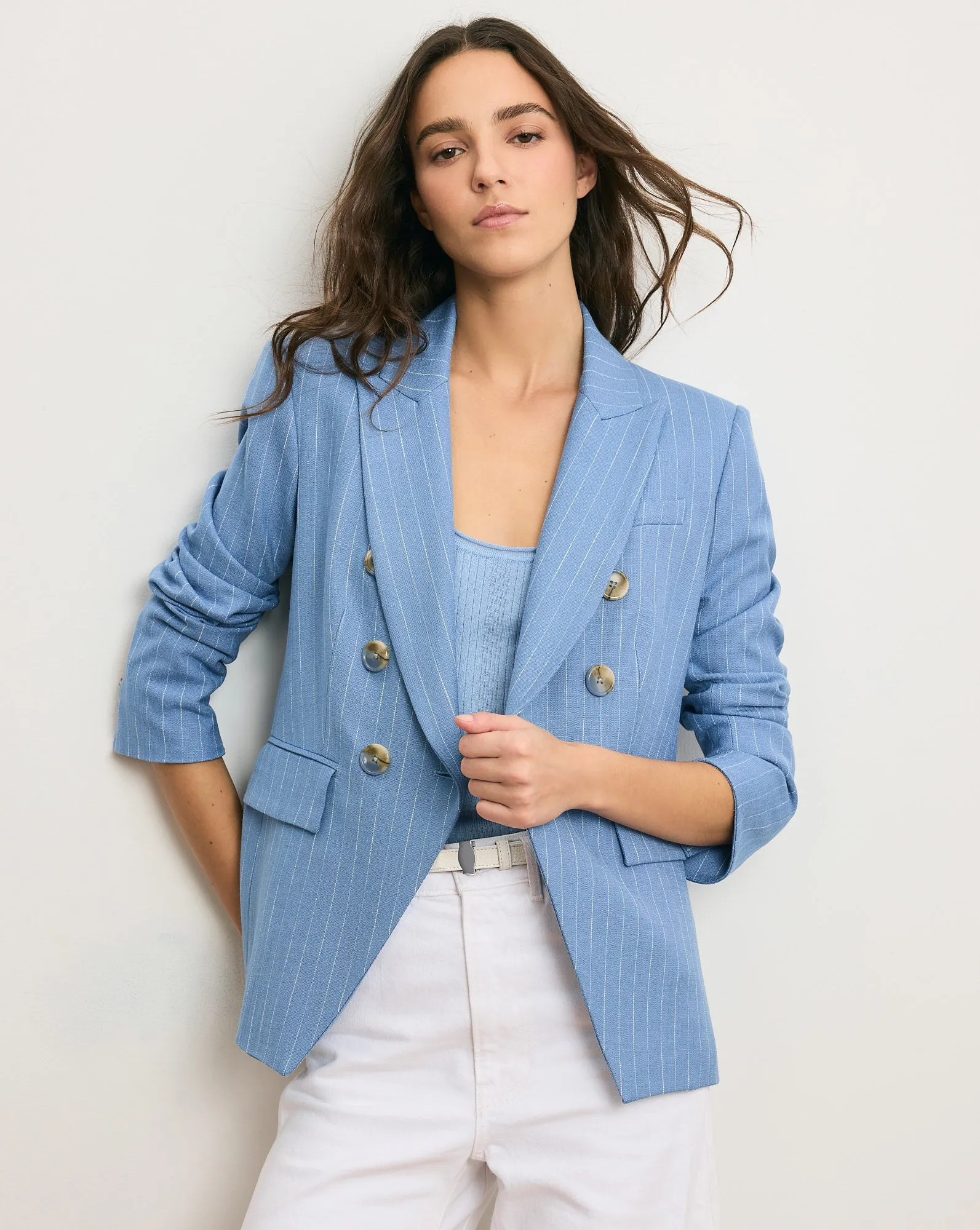 Miller Pinstripe Dickey Jacket sold by Ulla Johnson product image thumbnail 5