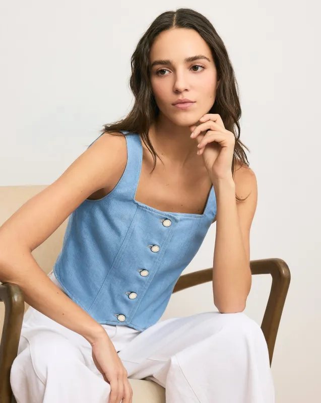 Spensley Denim Vest made by Veronica Beard