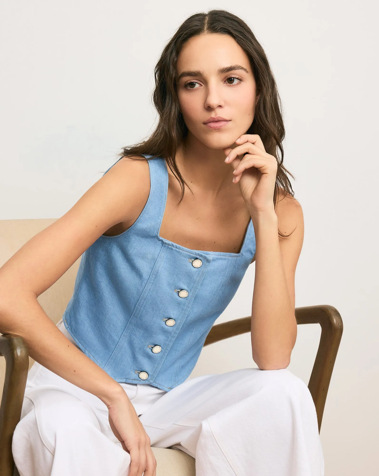 Spensley Denim Vest sold by Ulla Johnson