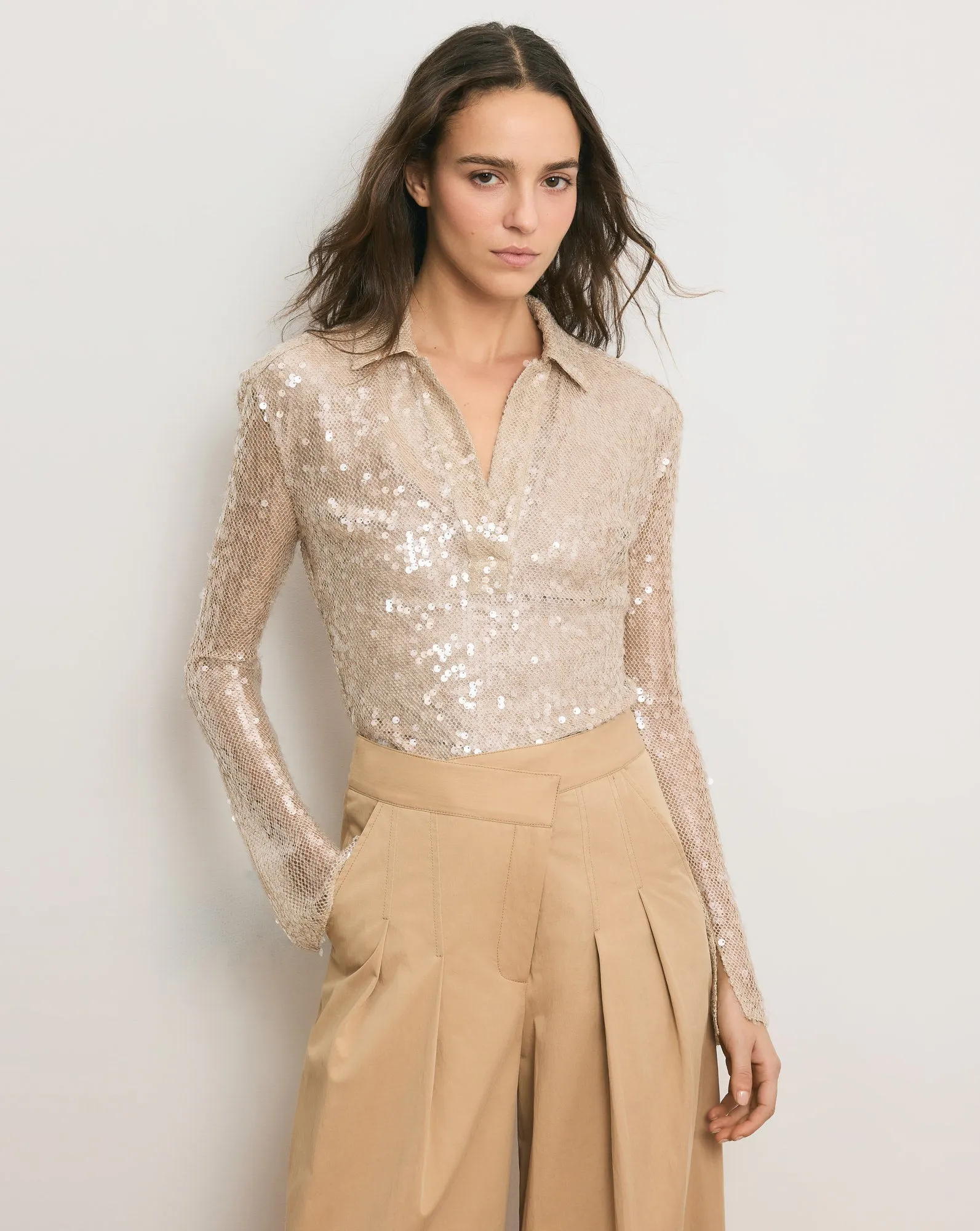 Meryl Sequin Blouse sold by Ulla Johnson