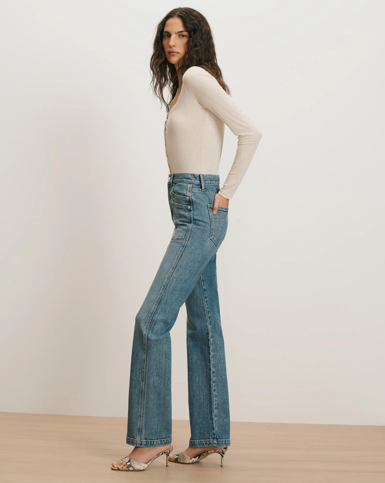 Dylan Patch-Pocket Straight-Leg Jean sold by Ulla Johnson product image thumbnail 3