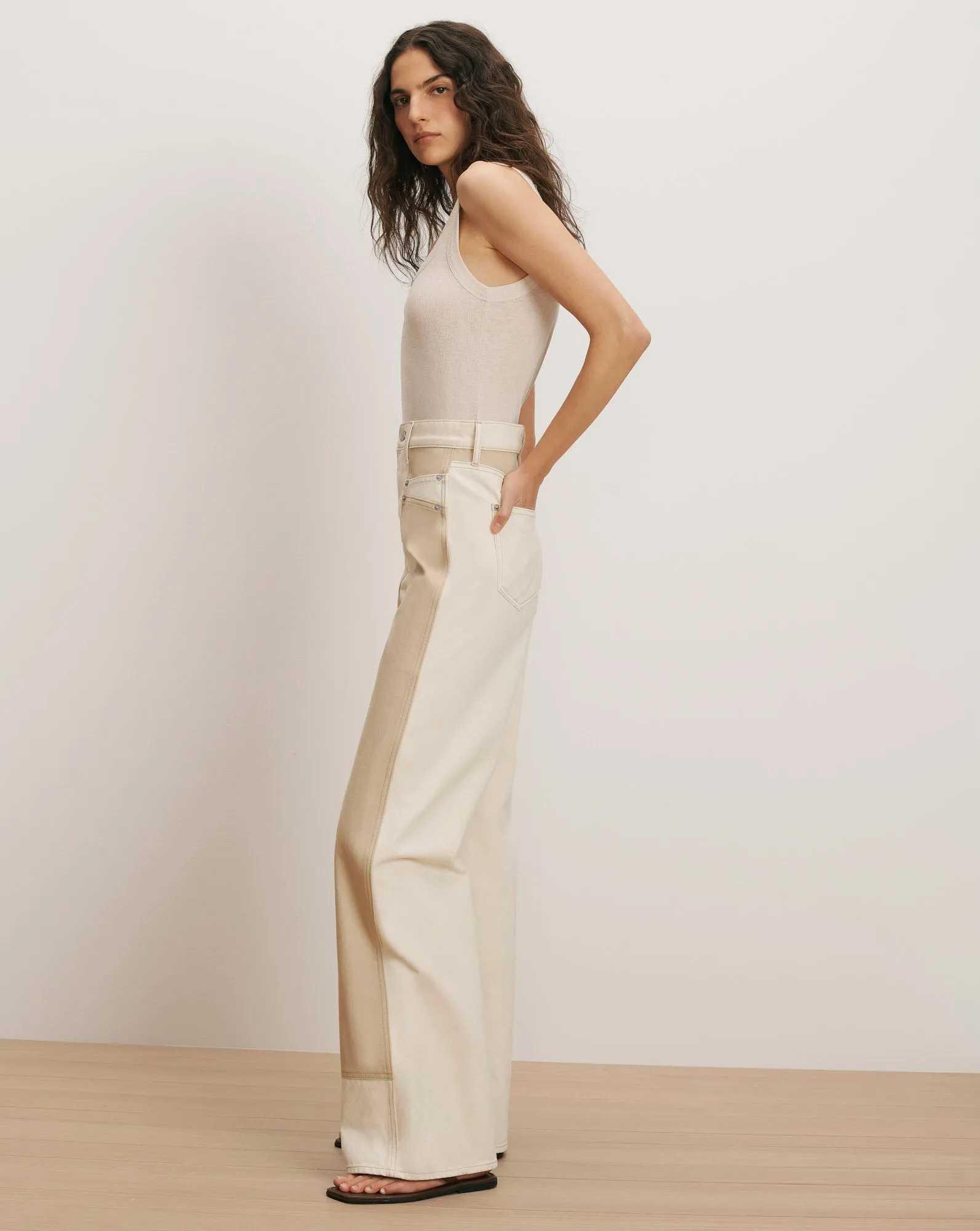 Taylor Color-Block Wide-Leg Jean sold by Ulla Johnson product image thumbnail 3