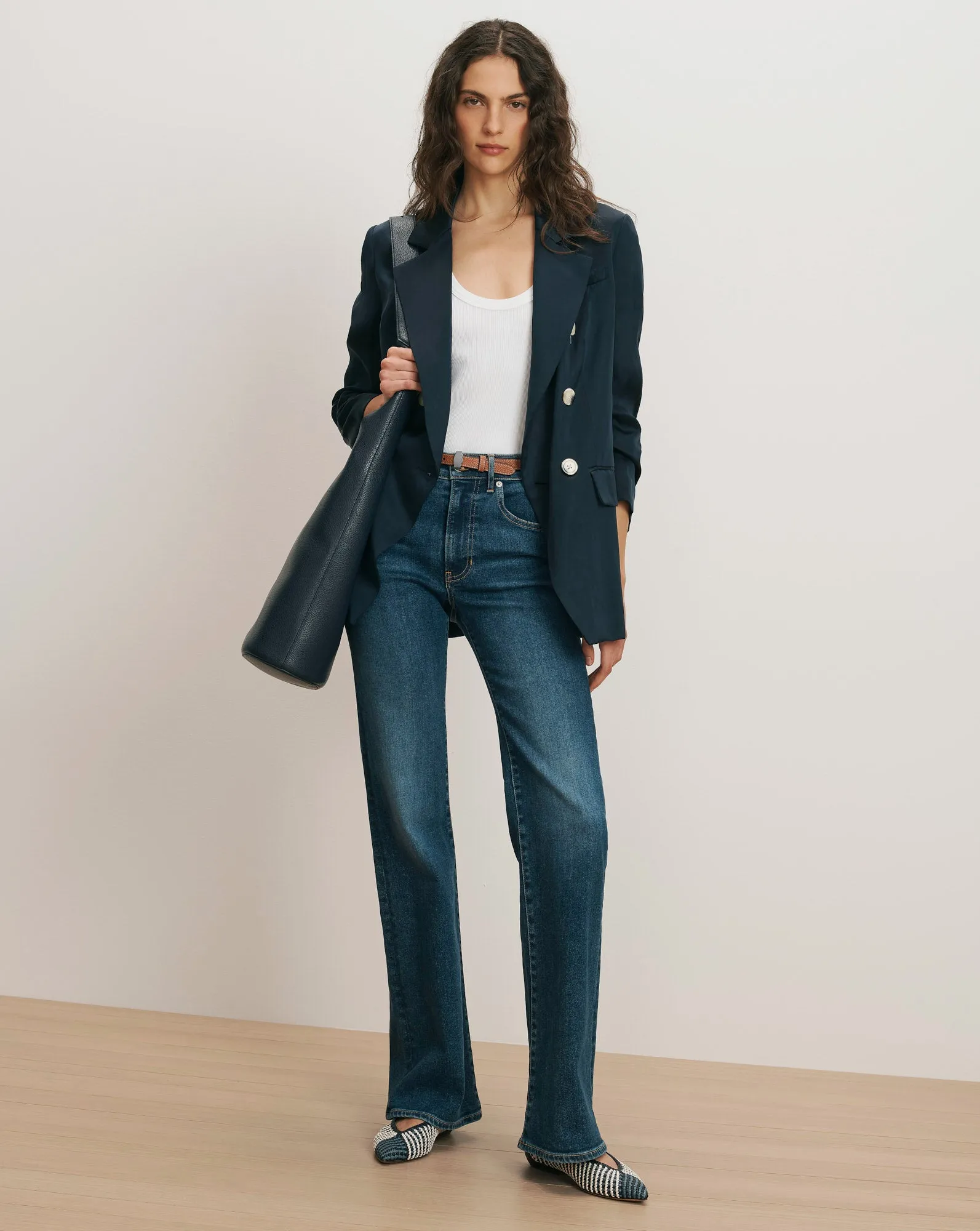 Crosbie Mid-Rise Slim Wide-Leg Jean sold by Ulla Johnson product image thumbnail 5