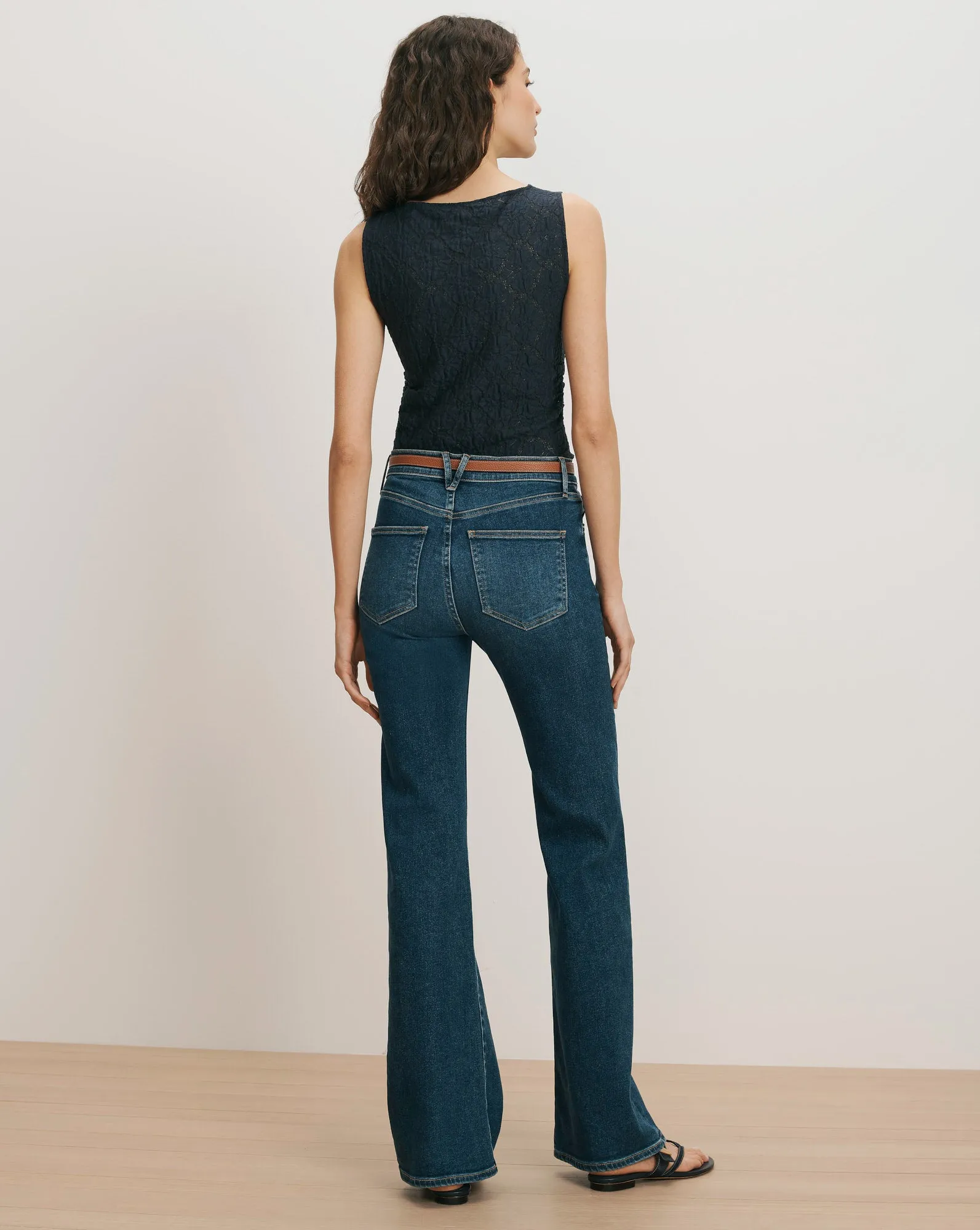 Crosbie Mid-Rise Slim Wide-Leg Jean sold by Ulla Johnson product image thumbnail 4