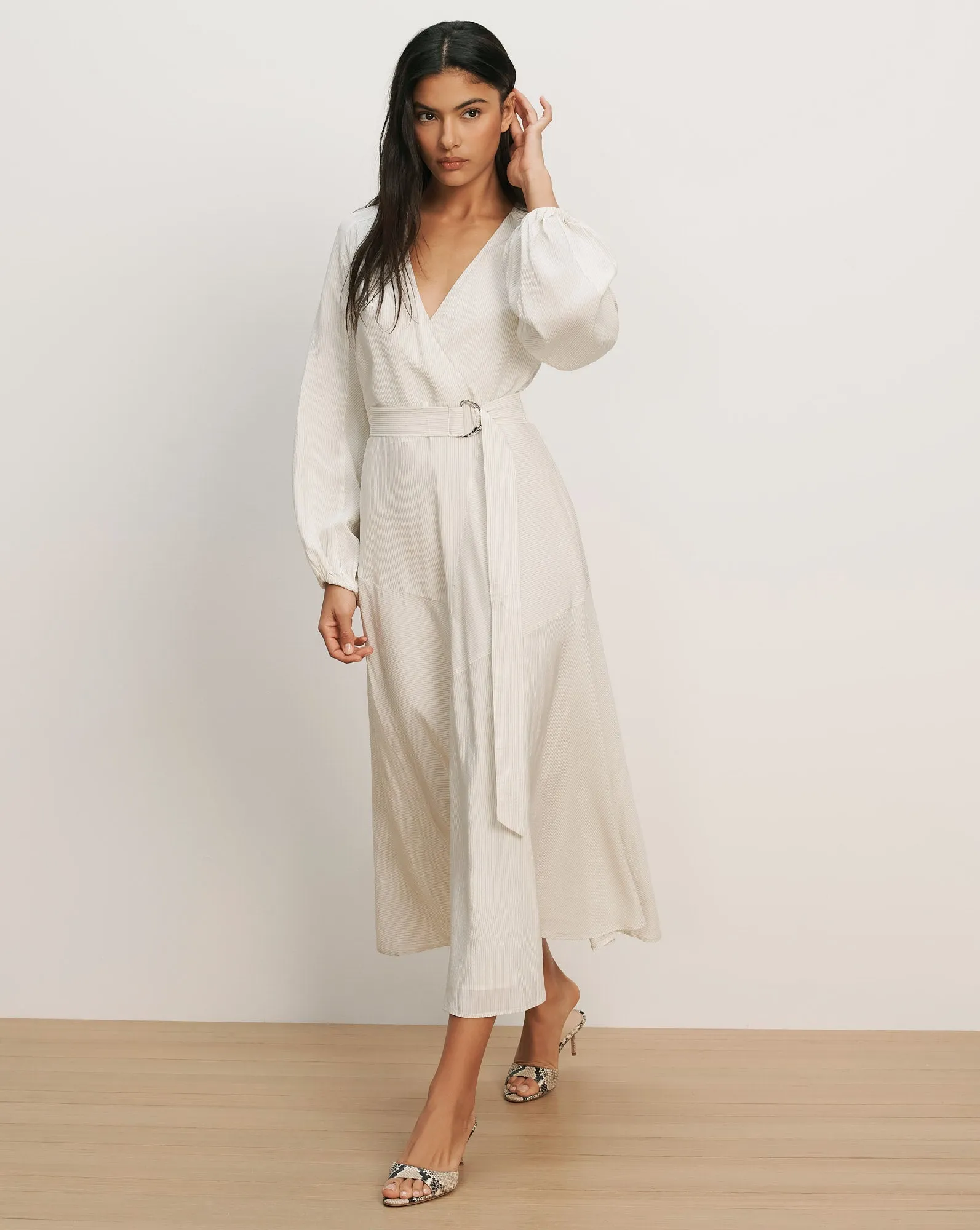 Seneca Bishop-Sleeve Midi Dress sold by Ulla Johnson